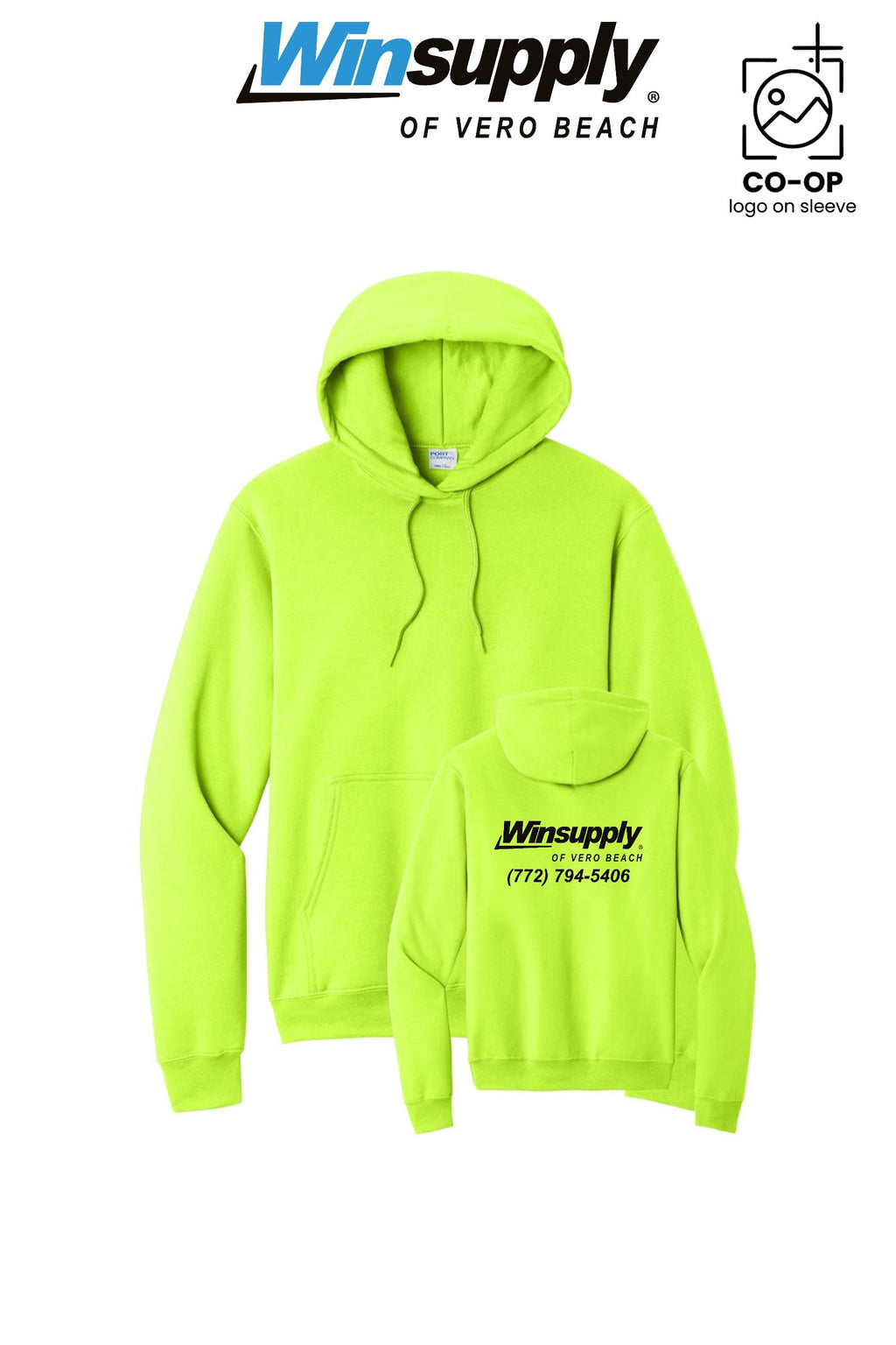 Port & Co™ Core Fleece Pullover Hooded Sweatshirt - Winsupply of Vero Beach