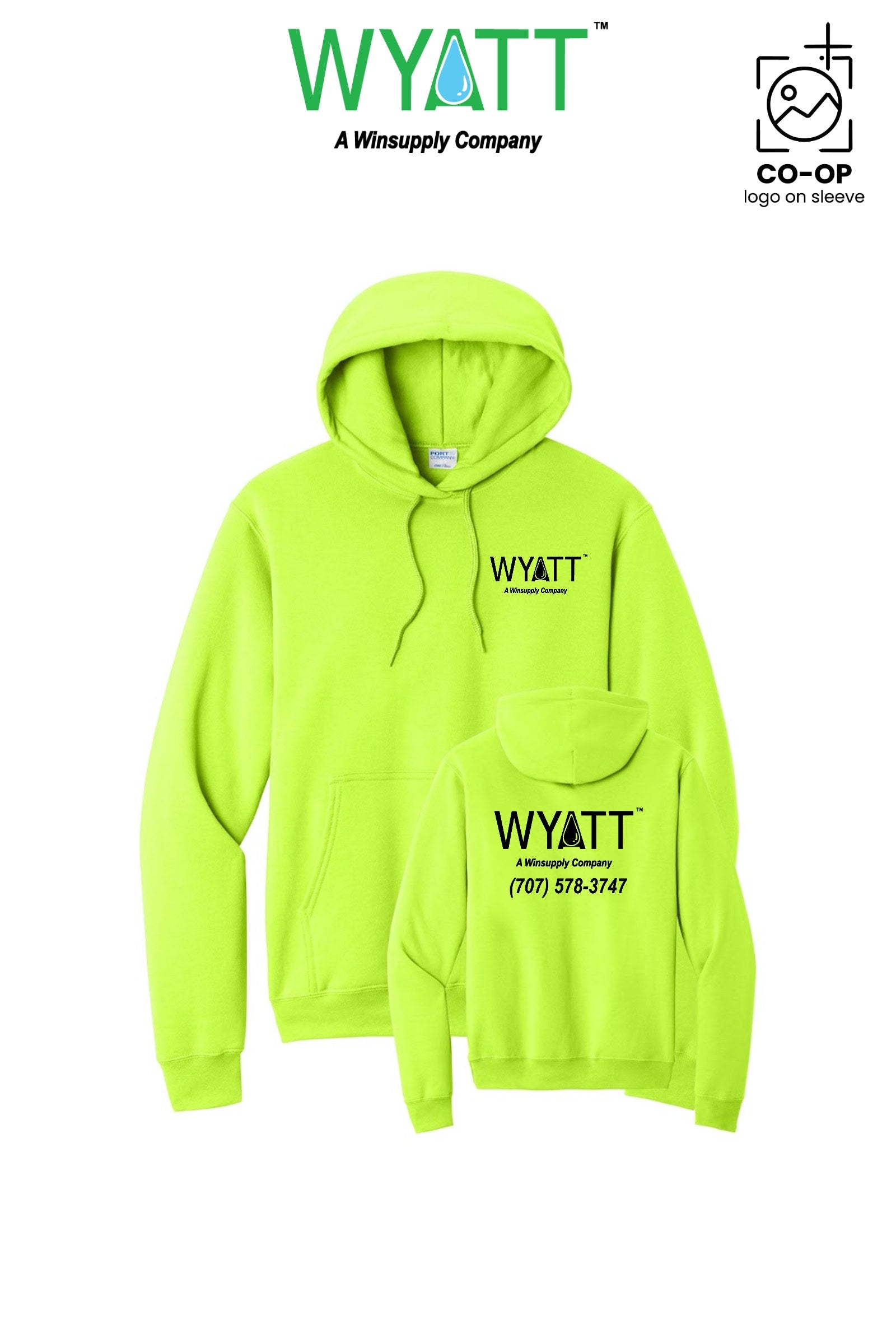 Port & Co™ Core Fleece Pullover Hooded Sweatshirt - Wyatt Irrigation of Santa Rosa