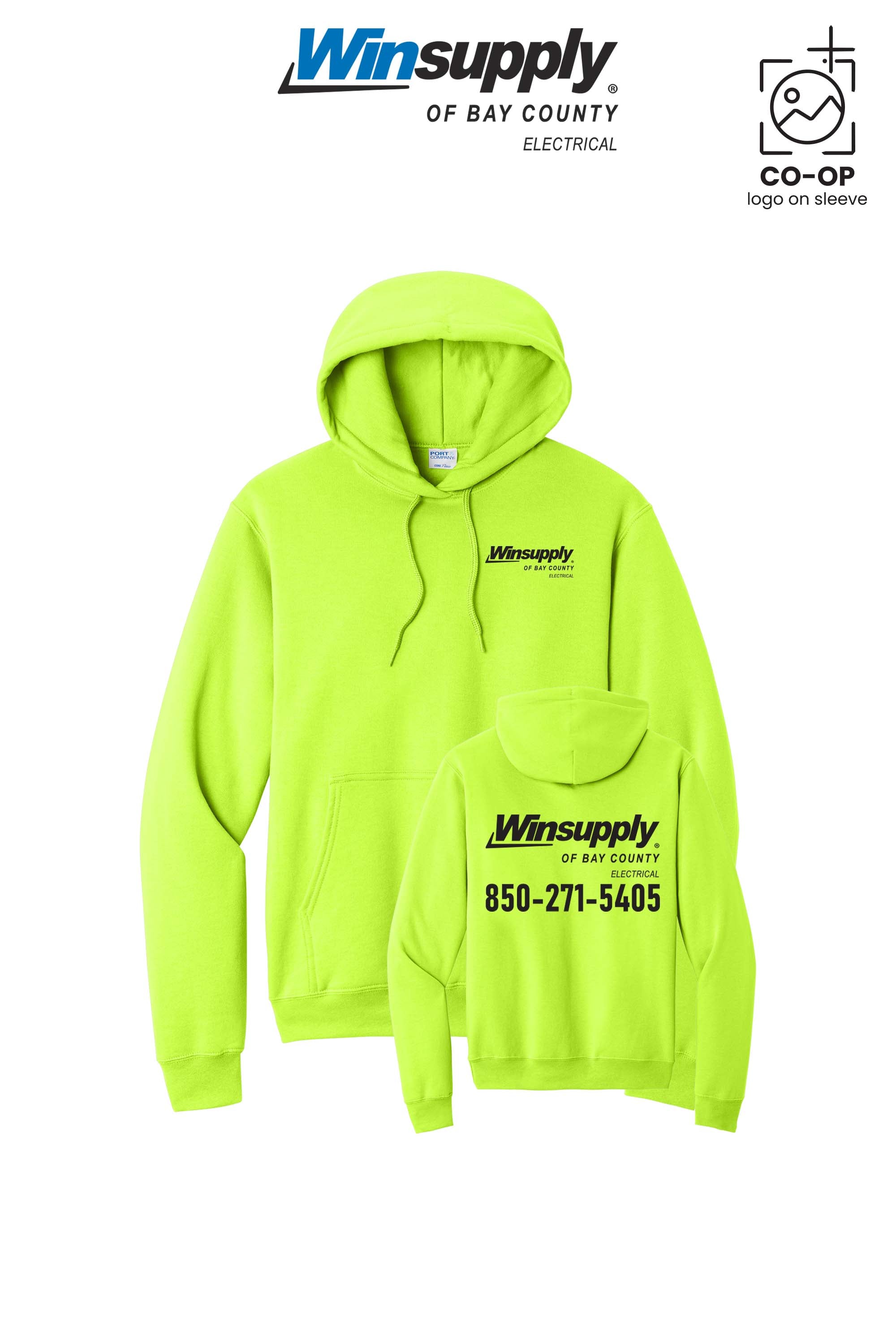 Port & Co™ Core Fleece Pullover Hooded Sweatshirt - Winsupply Bay County FL