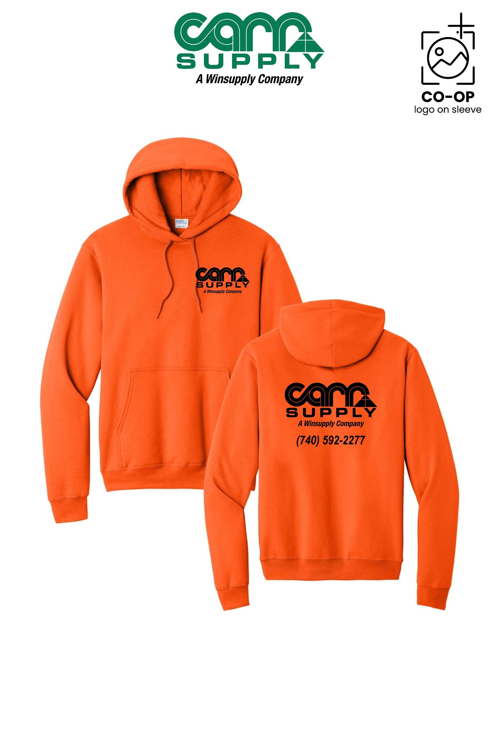 Port & Co™ Core Fleece Pullover Hooded Sweatshirt - Carr Supply - Athens
