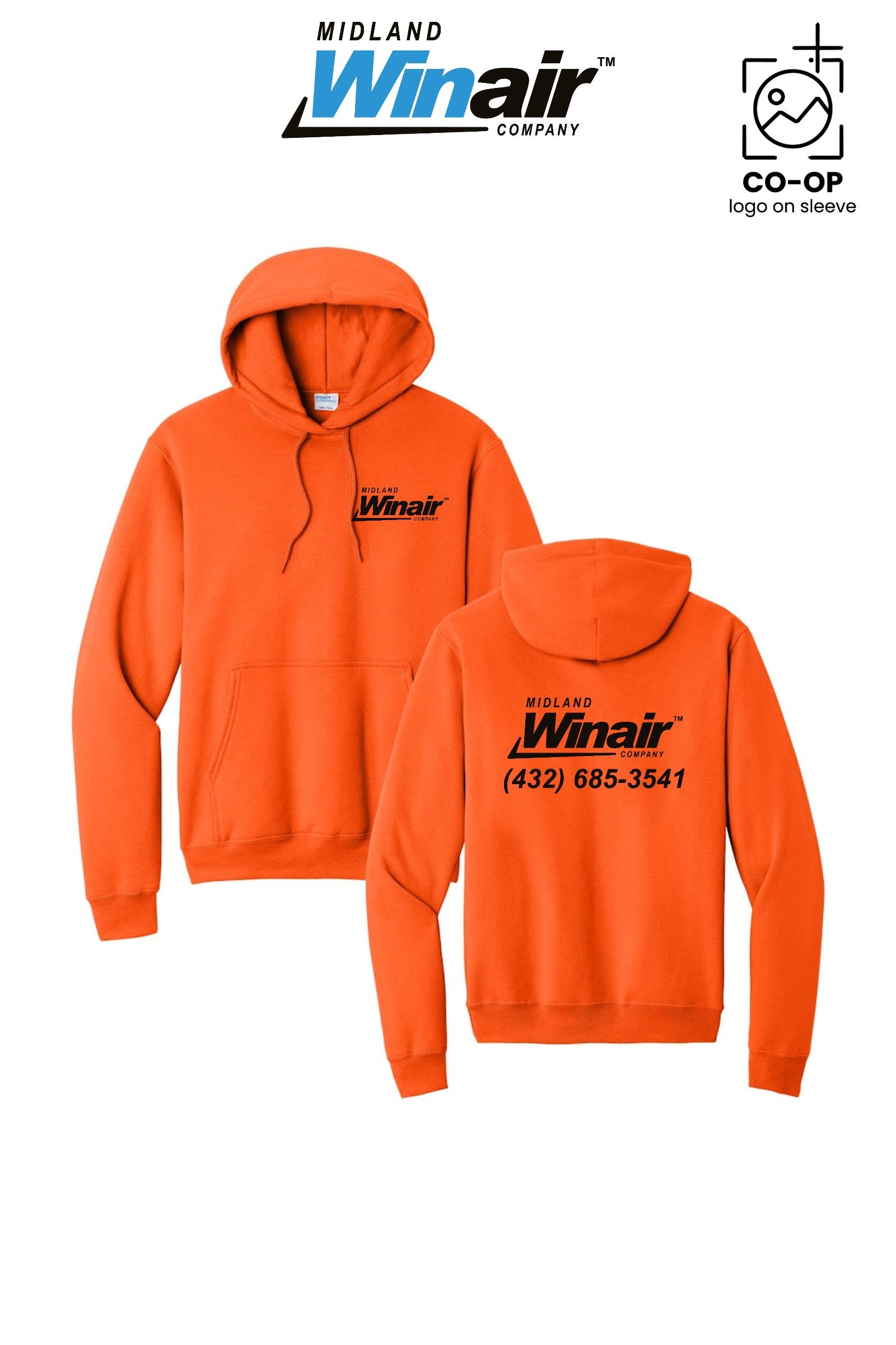 Port & Co™ Core Fleece Pullover Hooded Sweatshirt - Midland Winair