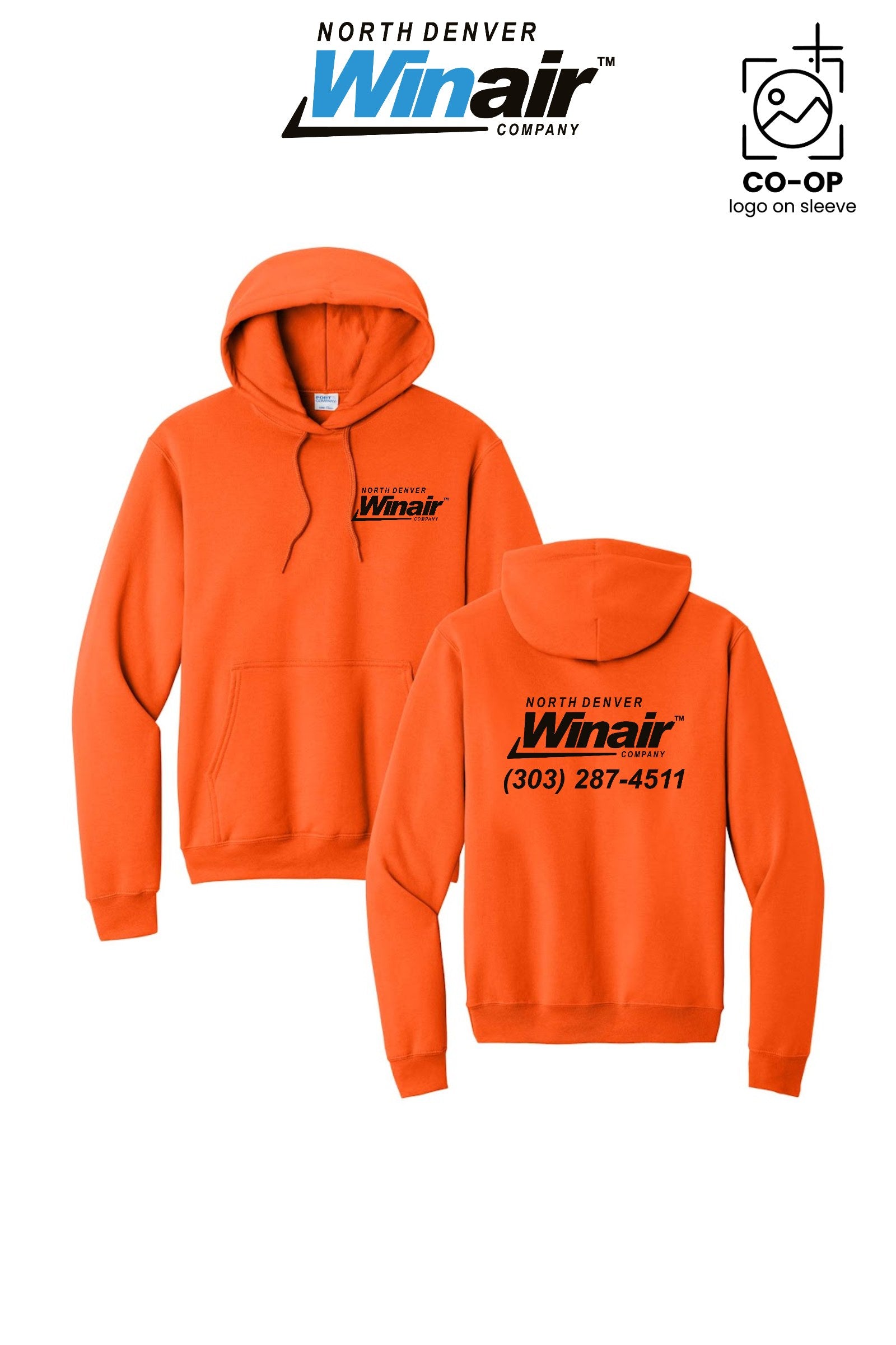 Port & Co™ Core Fleece Pullover Hooded Sweatshirt - North Denver Winair