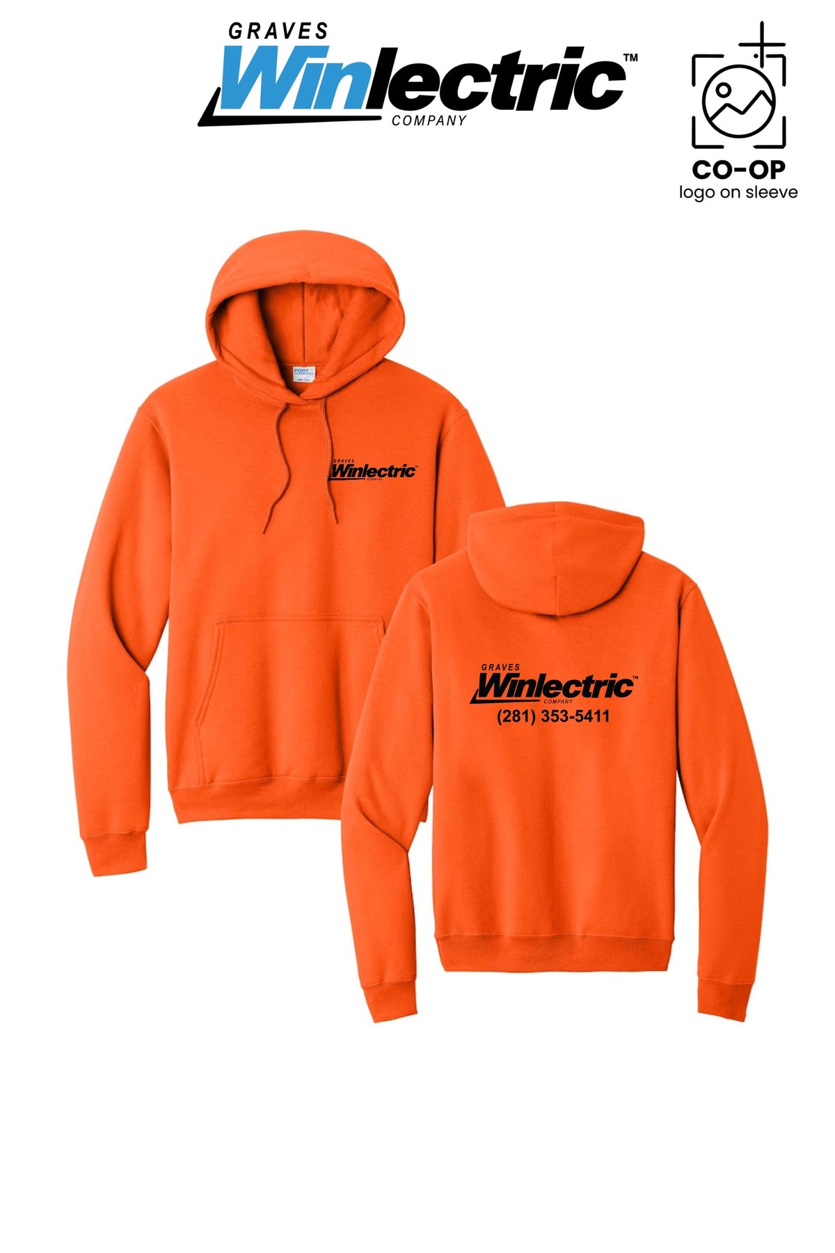 Port & Co™ Core Fleece Pullover Hooded Sweatshirt - Graves Winlectric