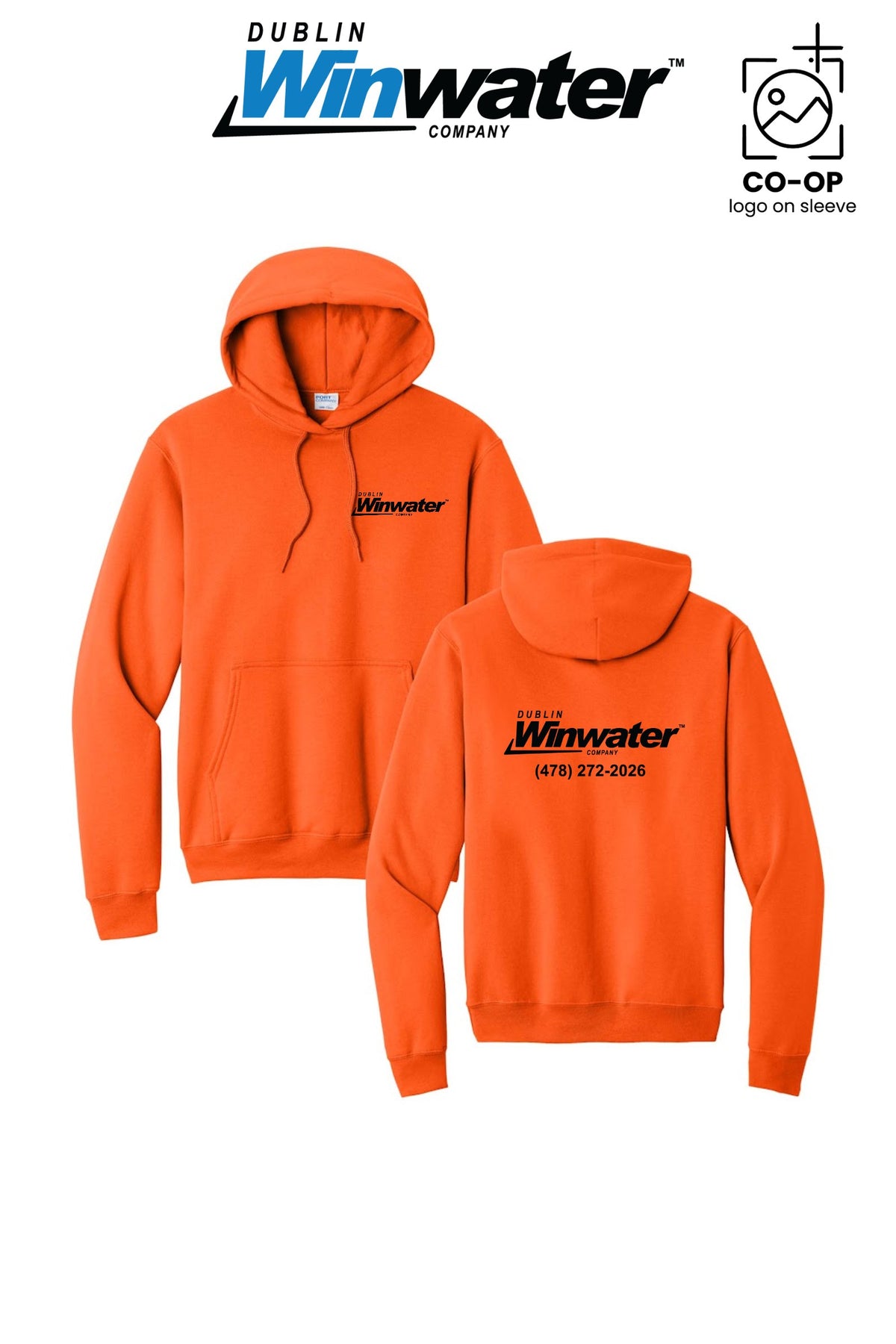 Port & Co™ Core Fleece Pullover Hooded Sweatshirt - Dublin Winwater