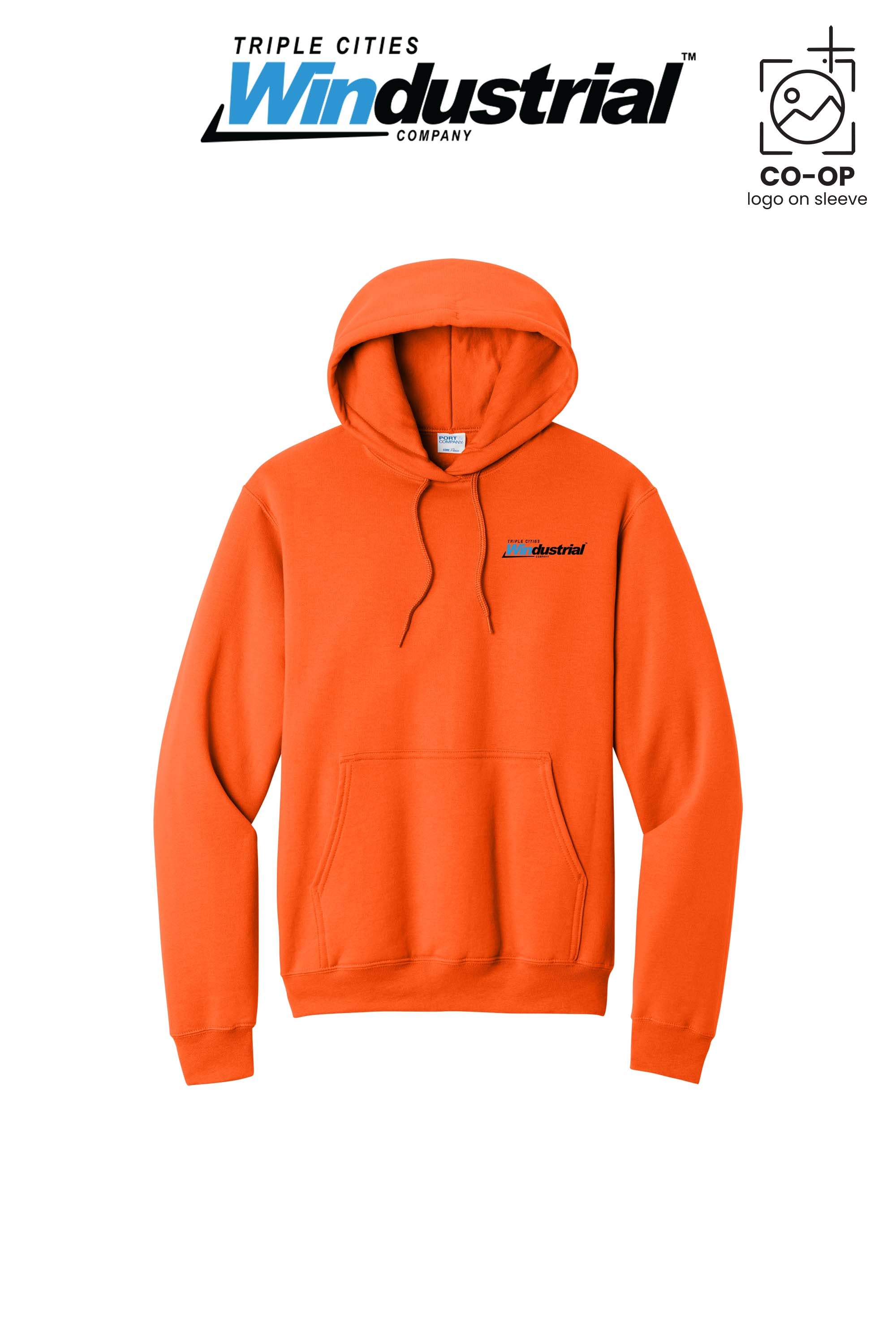Port & Co™ Core Fleece Pullover Hooded Sweatshirt - Windustrial Triple Cities (Left Chest Only)