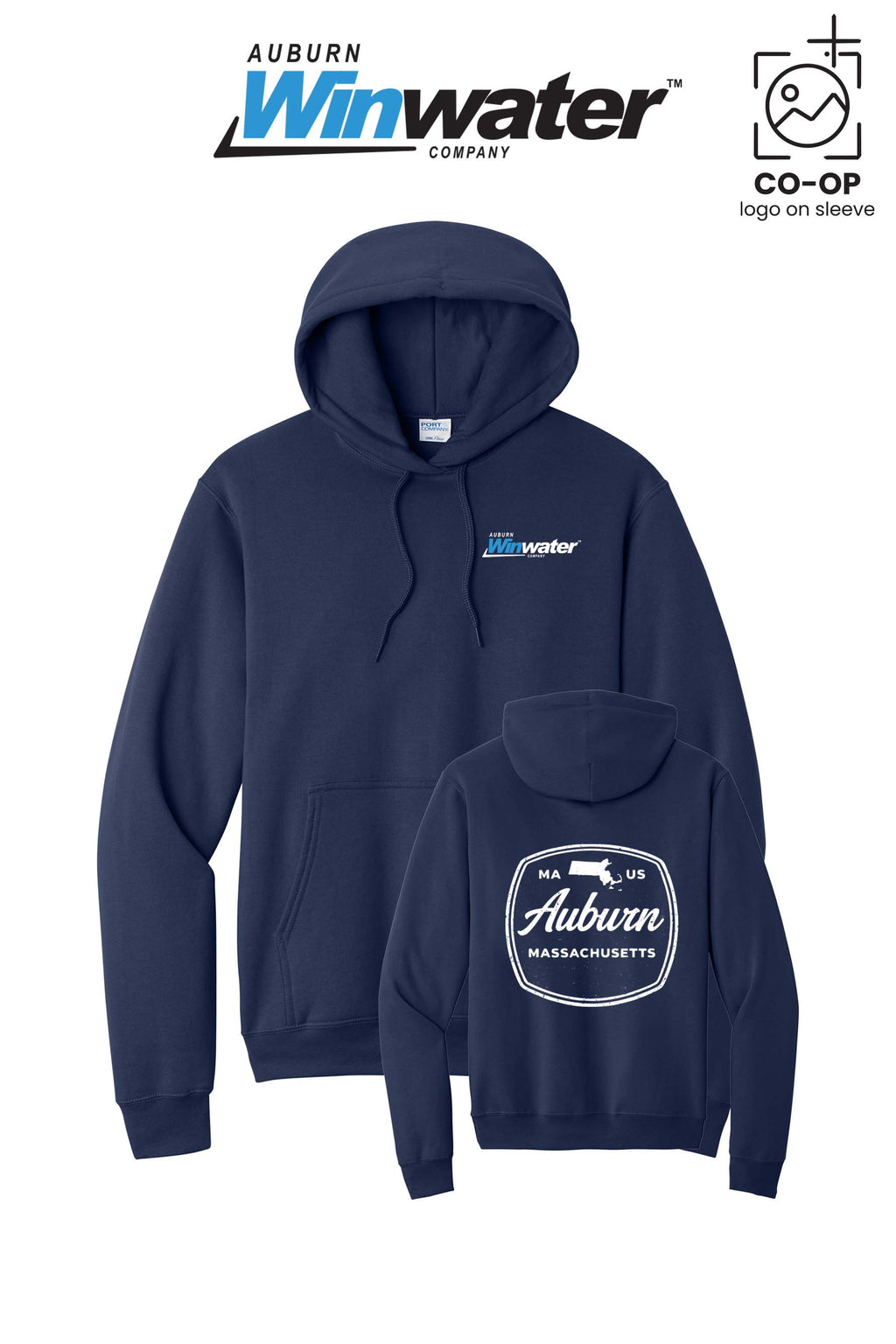 Port & Co™ Core Fleece Pullover Hooded Sweatshirt - Auburn Winwater