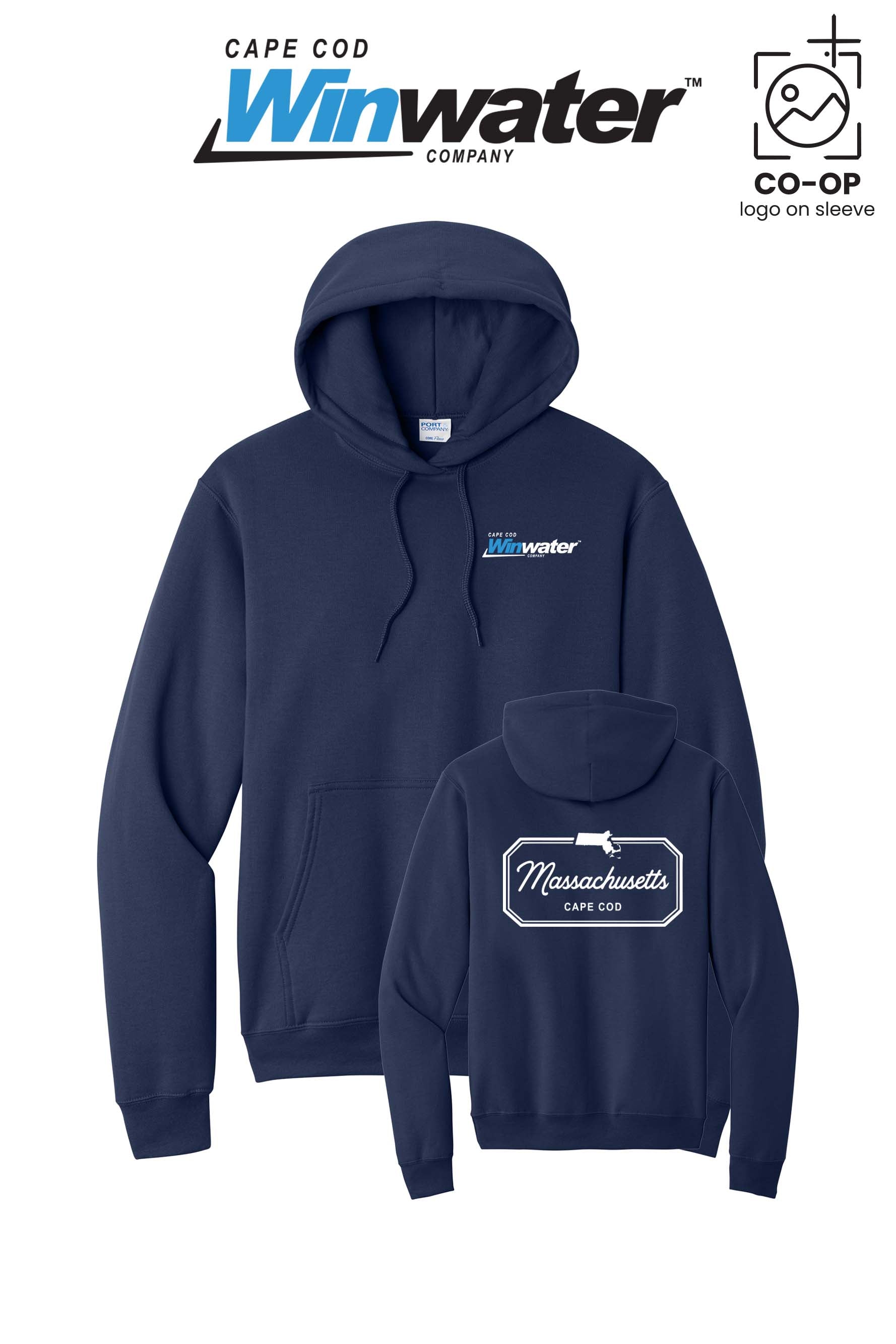Port & Co™ Core Fleece Pullover Hooded Sweatshirt - Winwater Cape Cod