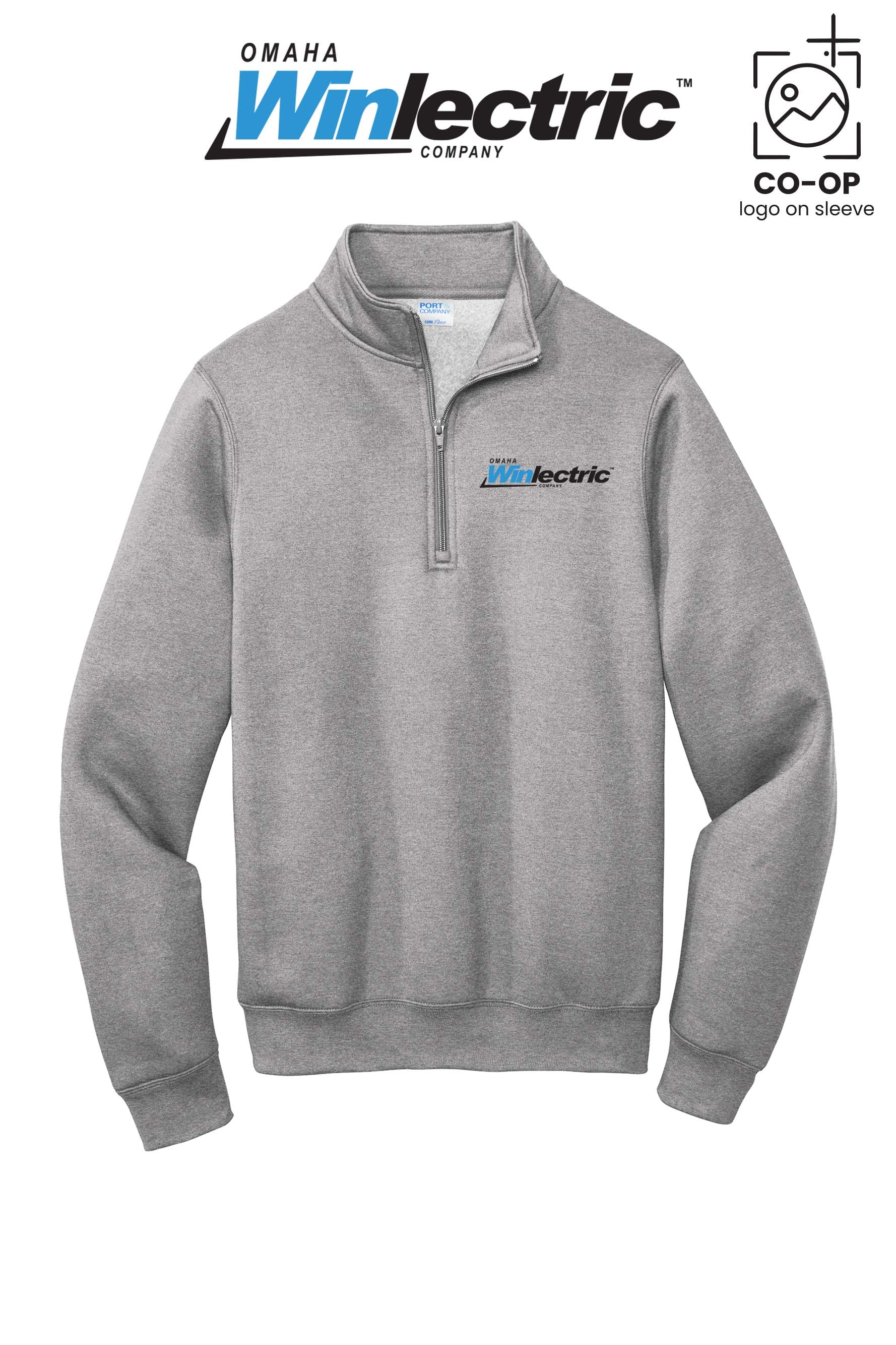 Port & Co™ Core Fleece 1/4-Zip Pullover Sweatshirt - Omaha Winlectric