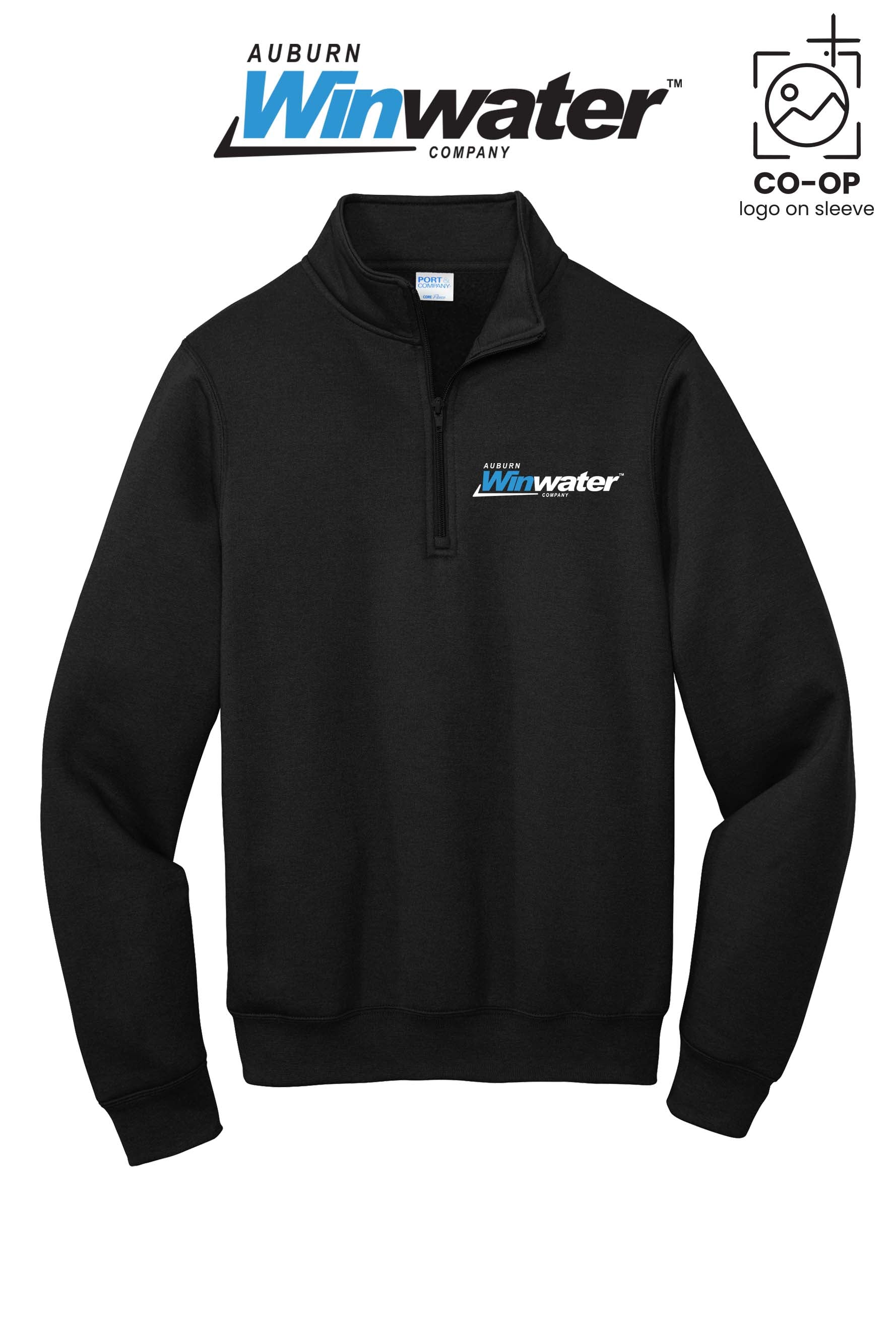Port & Co™ Core Fleece 1/4-Zip Pullover Sweatshirt - Auburn Winwater