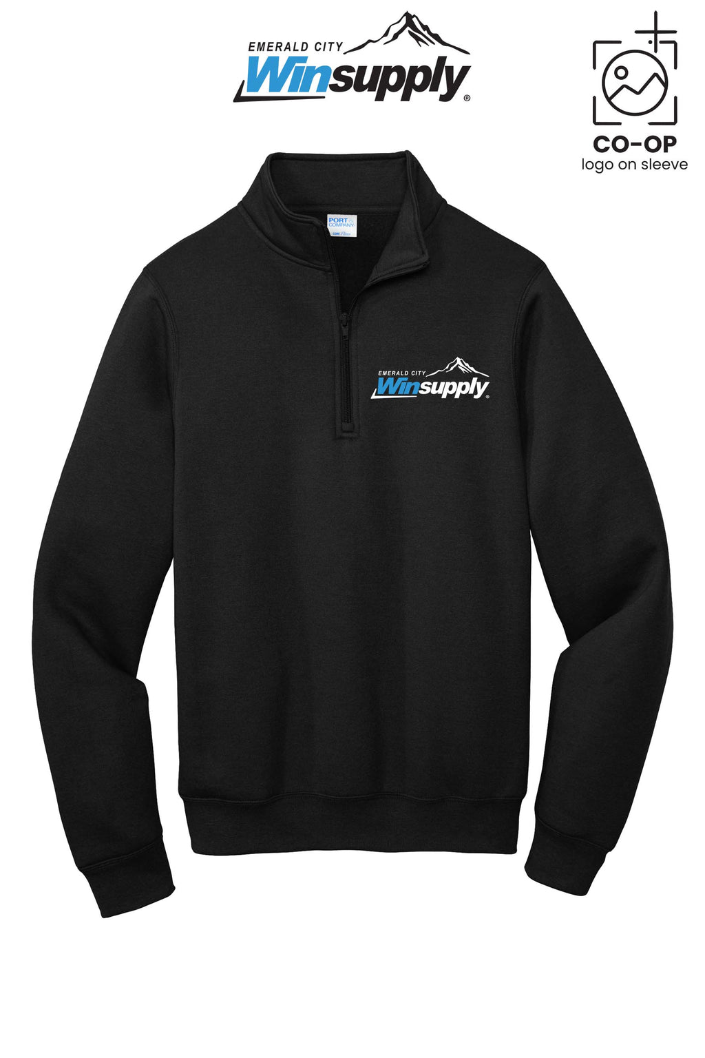 Port & Co™ Core Fleece 1/4-Zip Pullover Sweatshirt - Winsupply Emerald City