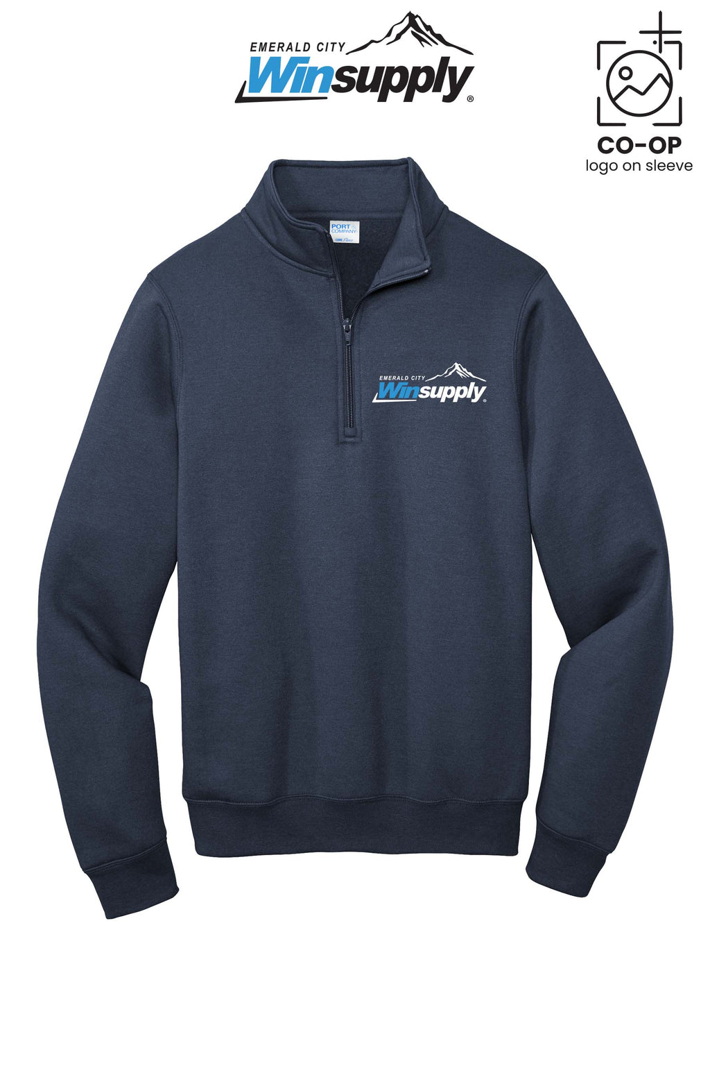 Port & Co™ Core Fleece 1/4-Zip Pullover Sweatshirt - Winsupply Emerald City