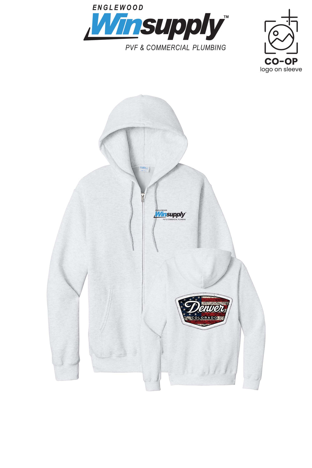 Port & Co™ Core Fleece Full-Zip Hooded Sweatshirt - Englewood Winsupply