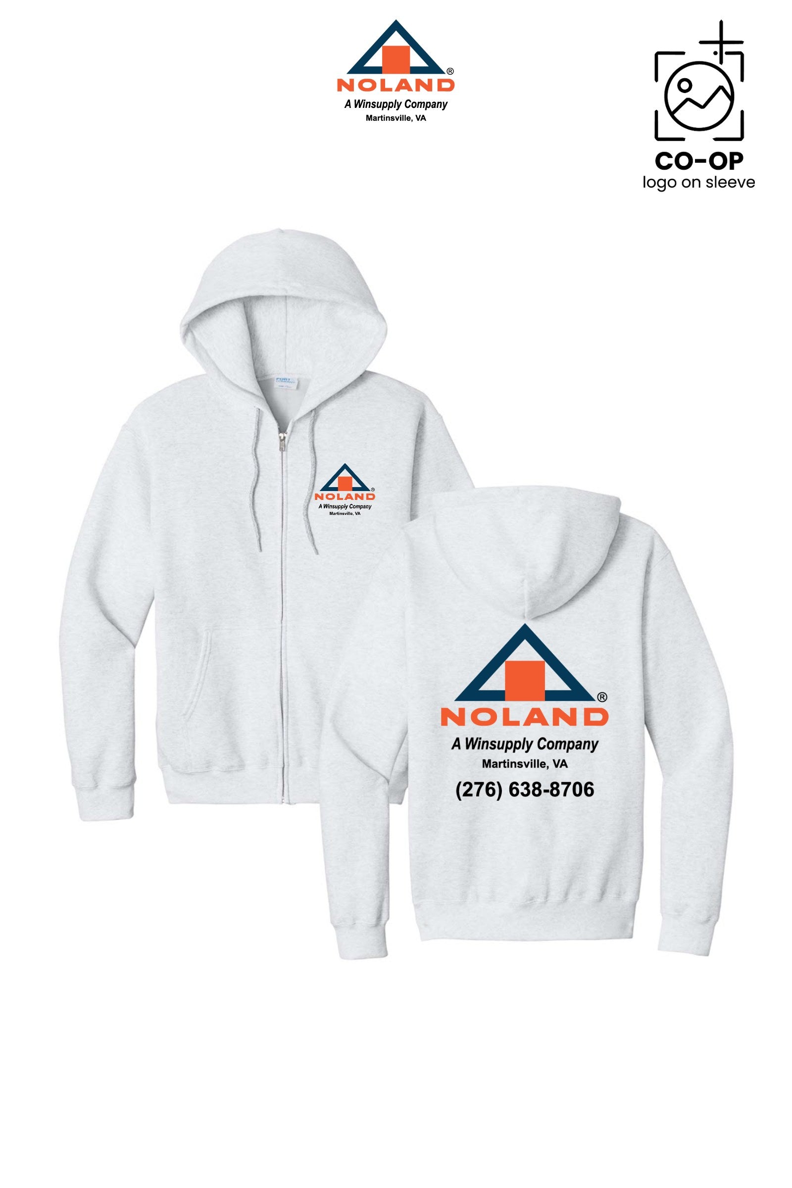 Port & Co™ Core Fleece Full-Zip Hooded Sweatshirt - Martinsville Noland