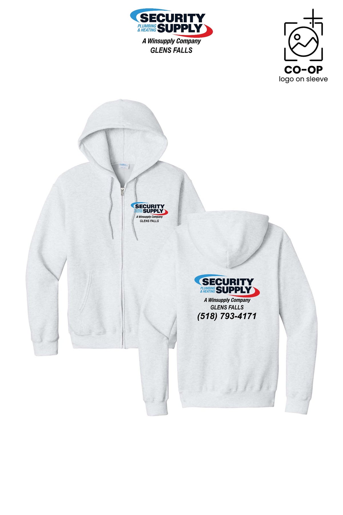 Port & Co™ Core Fleece Full-Zip Hooded Sweatshirt - SPHS Glens Falls
