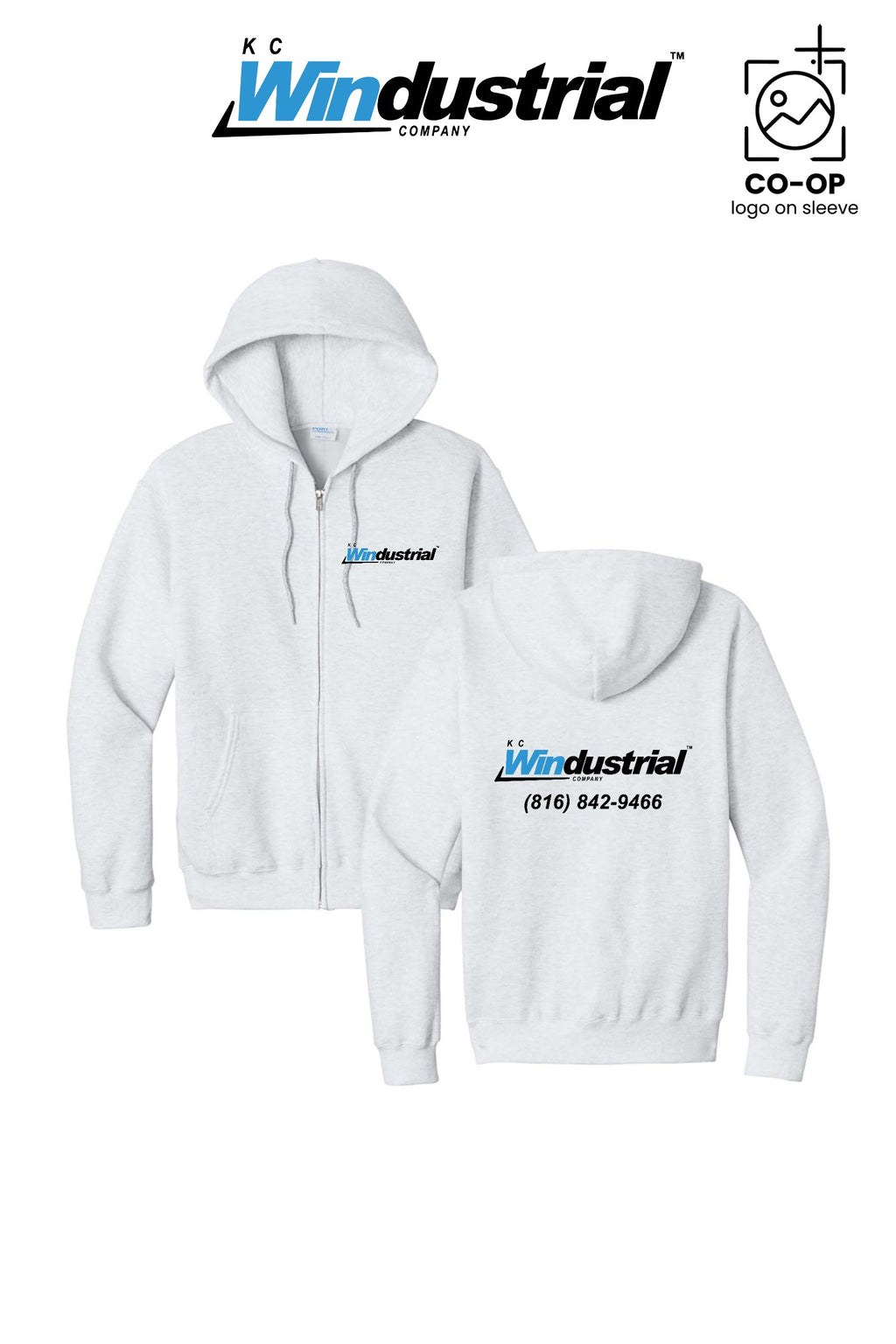 Port & Co™ Core Fleece Full-Zip Hooded Sweatshirt - KC Windustrial
