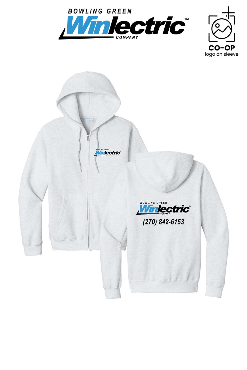 Port & Co™ Core Fleece Full-Zip Hooded Sweatshirt - Bowling Green Winlectric