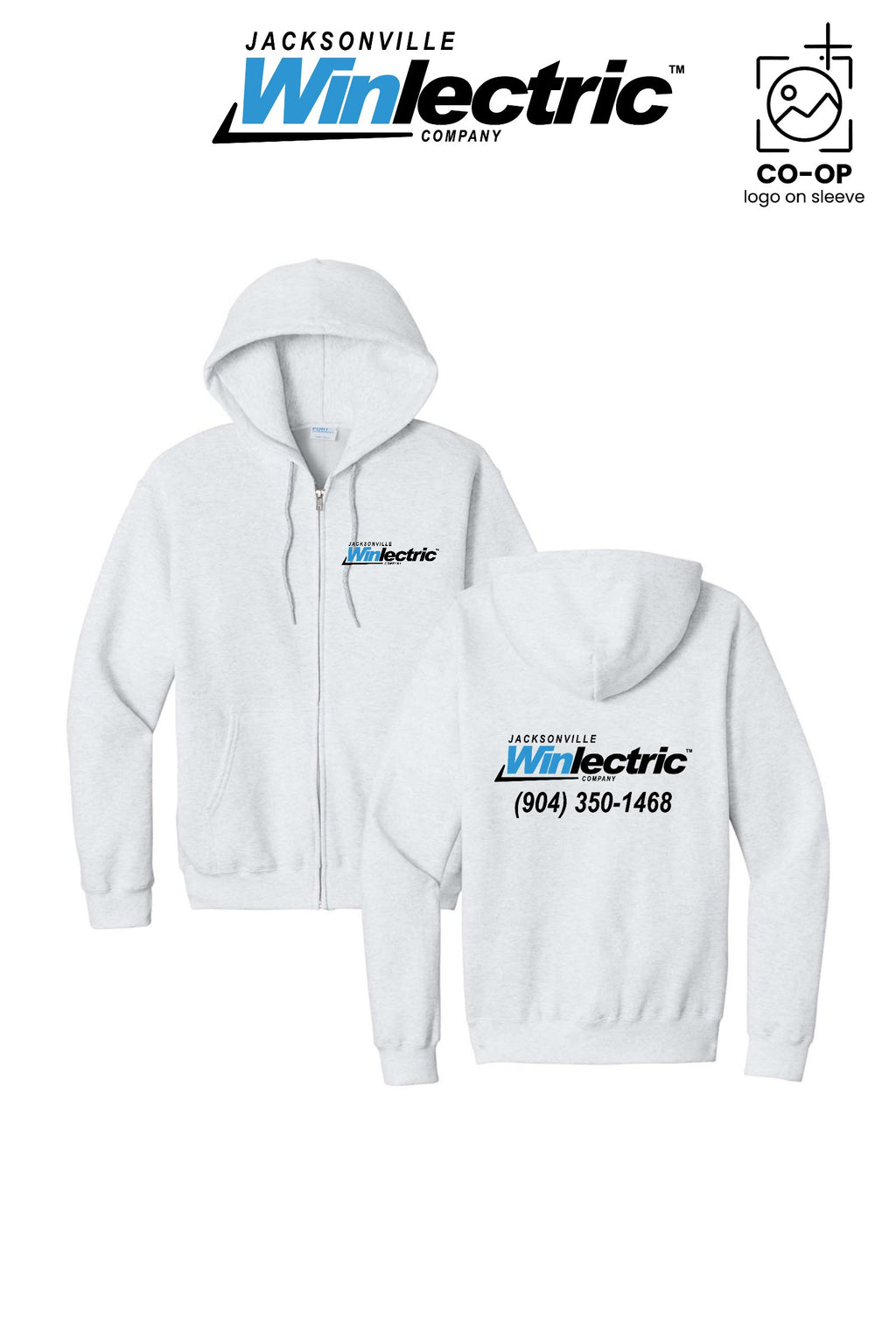 Port & Co™ Core Fleece Full-Zip Hooded Sweatshirt - Jacksonville Winlectric