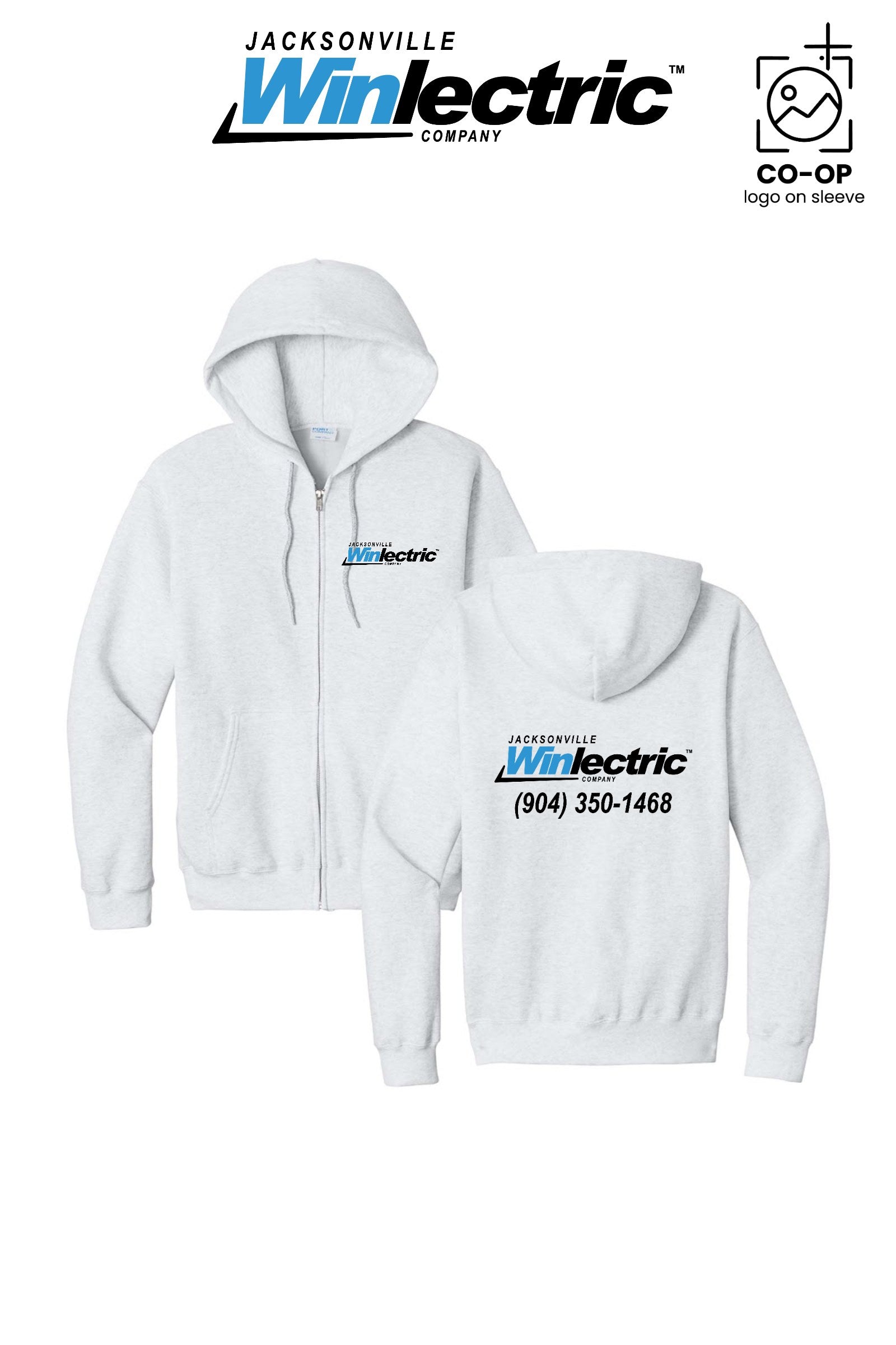Port & Co™ Core Fleece Full-Zip Hooded Sweatshirt - Jacksonville Winlectric