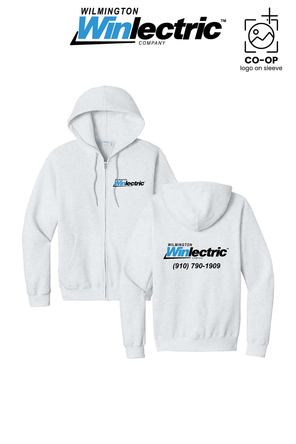 Port & Co™ Core Fleece Full-Zip Hooded Sweatshirt - Wilmington Winlectric