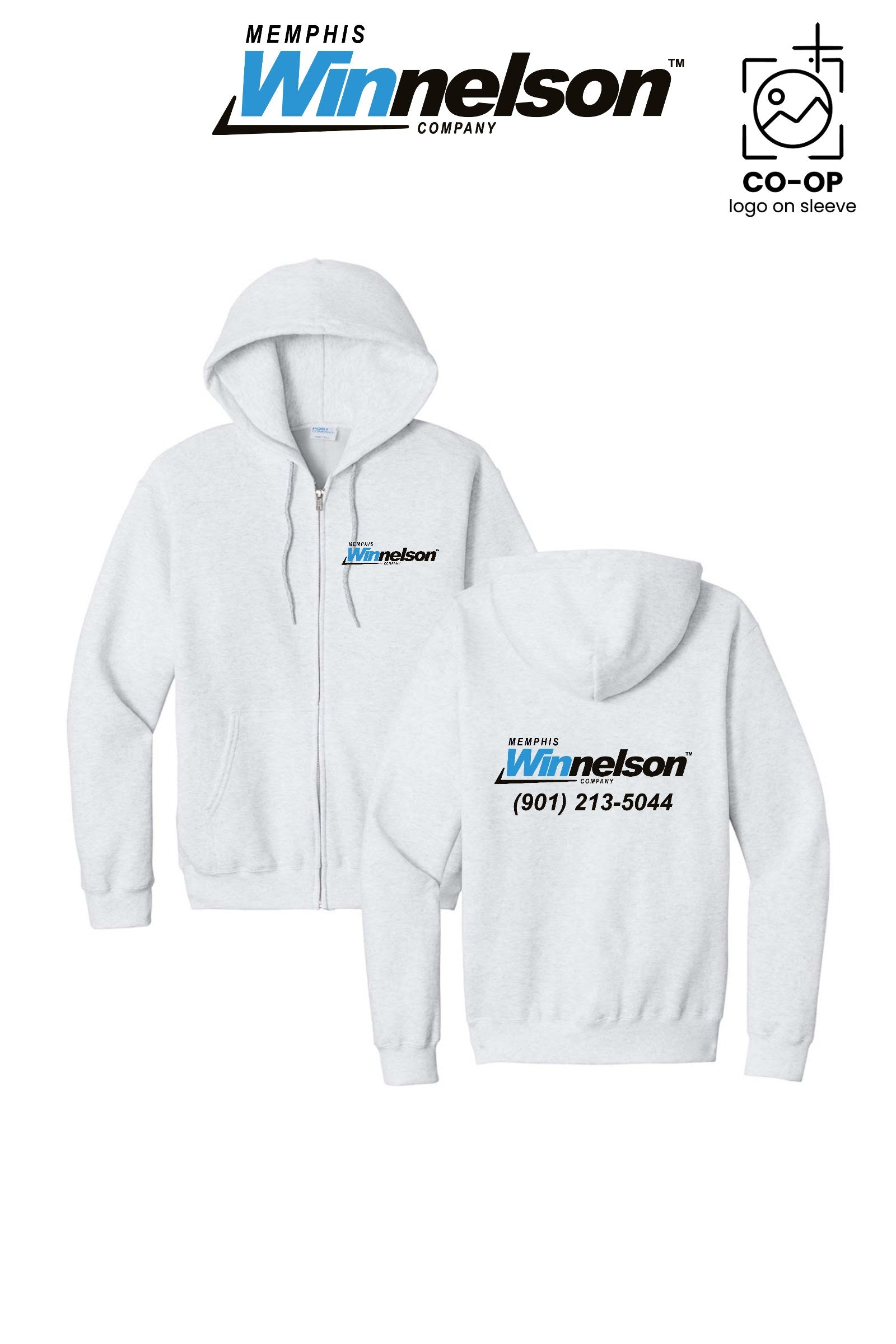 Port & Co™ Core Fleece Full-Zip Hooded Sweatshirt - Memphis Winnelson