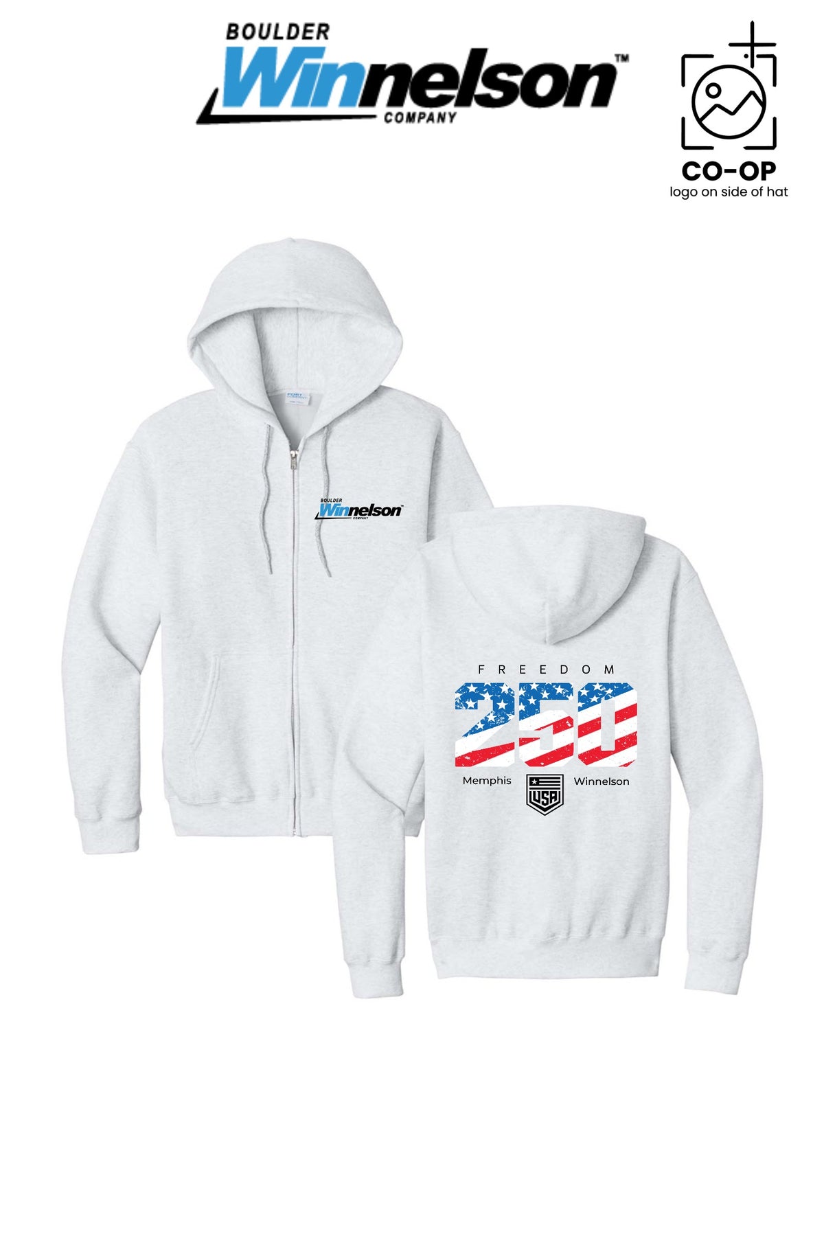 Port & Co™ Core Fleece Full-Zip Hooded Sweatshirt - Memphis Winnelson