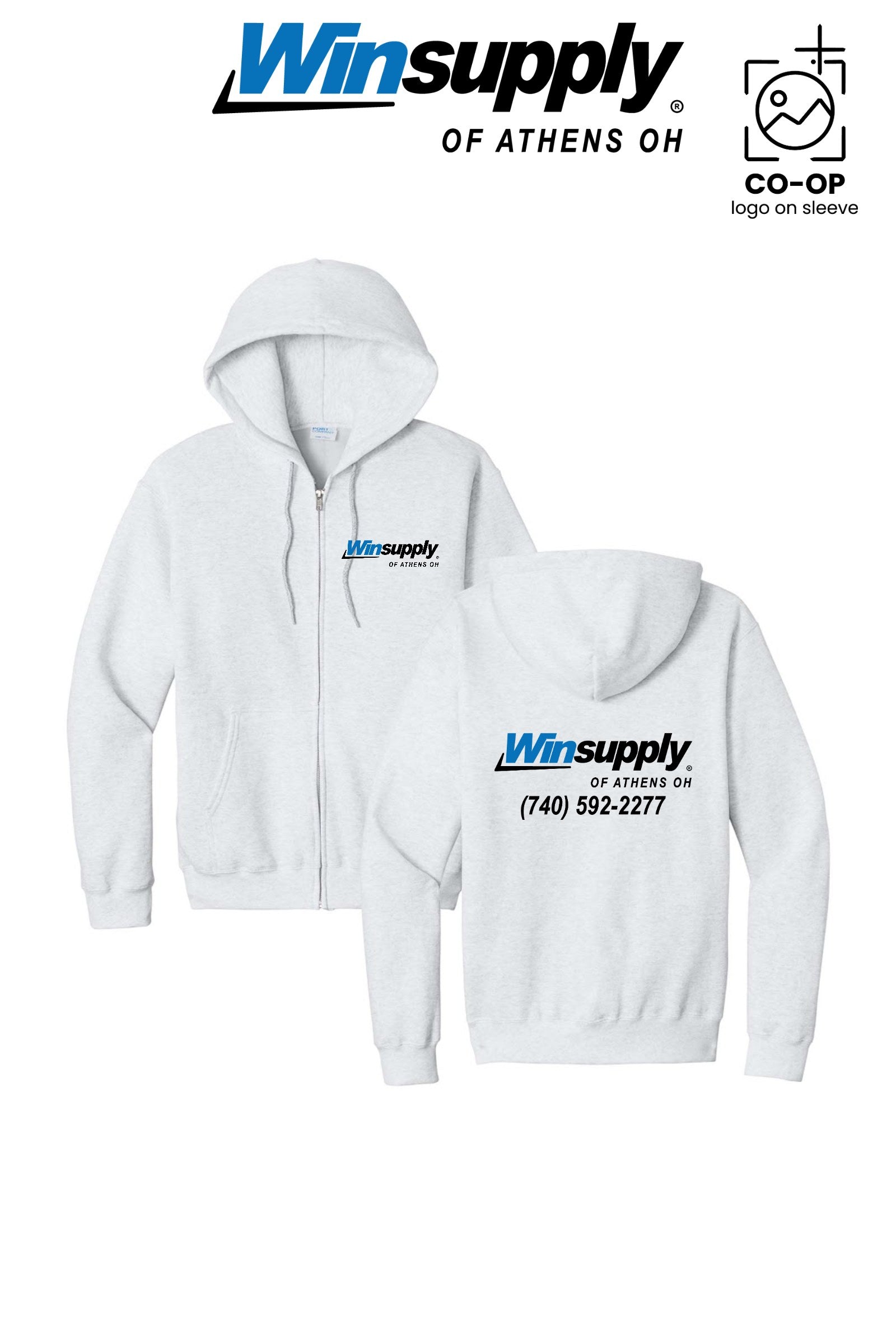 Port & Co™ Core Fleece Full-Zip Hooded Sweatshirt - Winsupply of Athens OH