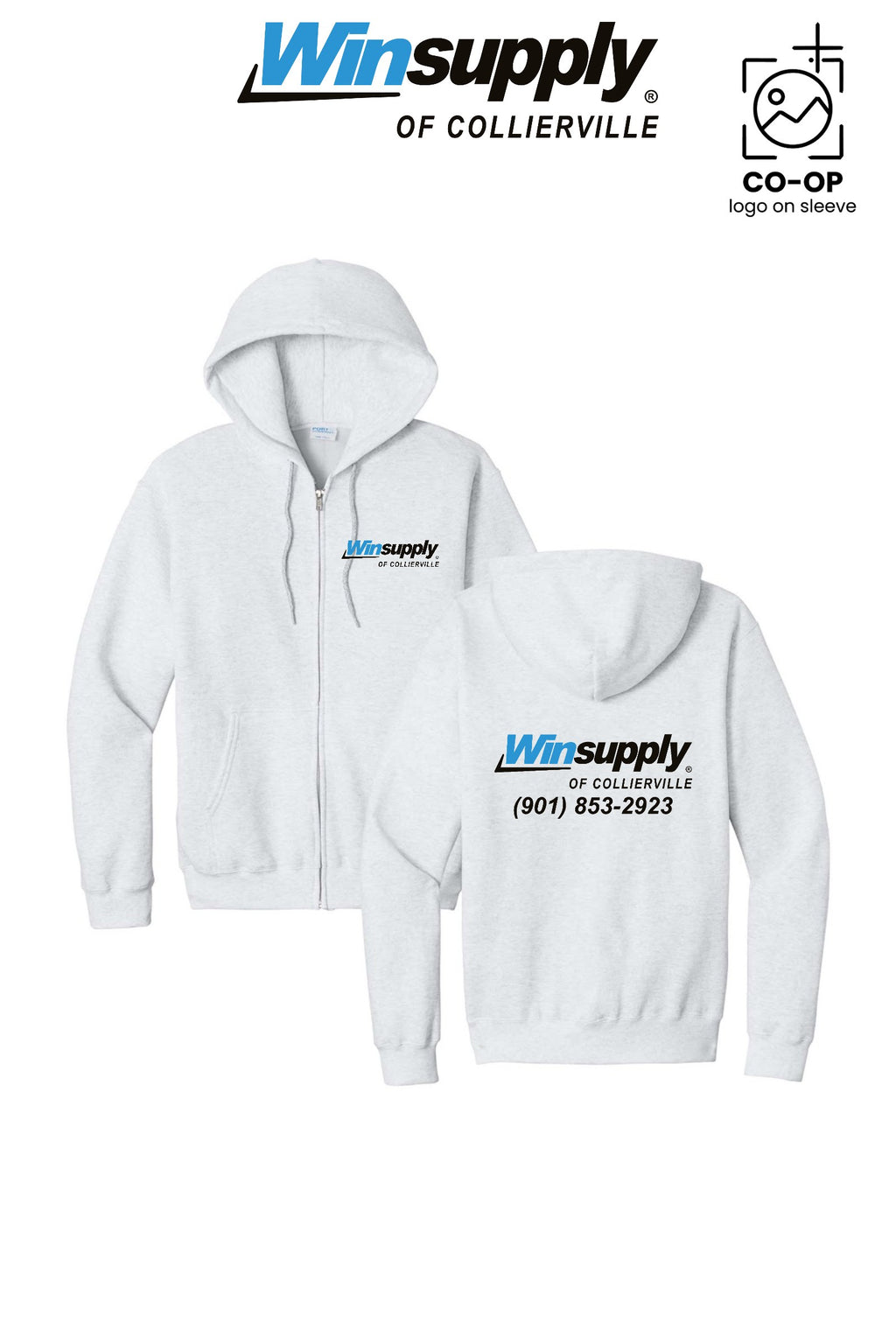 Port & Co™ Core Fleece Full-Zip Hooded Sweatshirt - Winsupply of Collierville