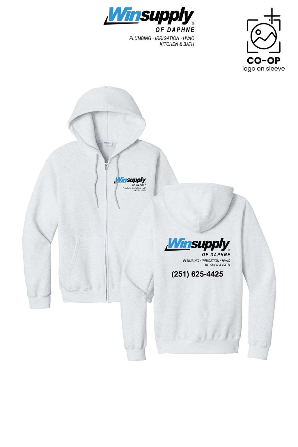Port & Co™ Core Fleece Full-Zip Hooded Sweatshirt - Winsupply of Daphne