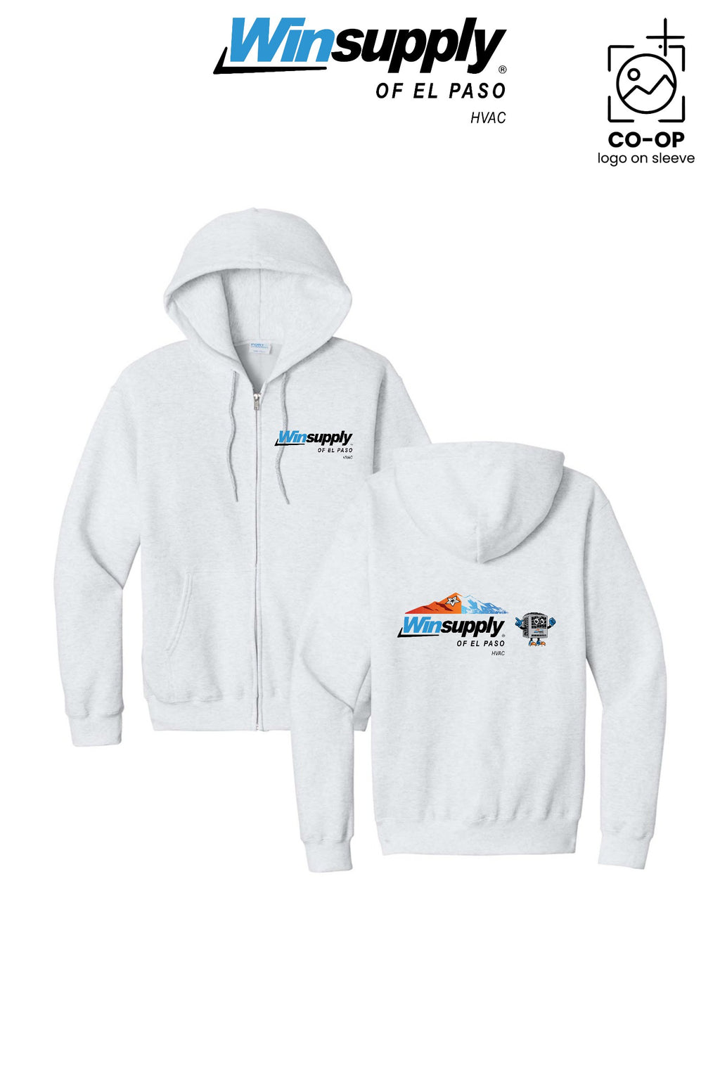 Port & Co™ Core Fleece Full-Zip Hooded Sweatshirt - Winsupply of El Paso