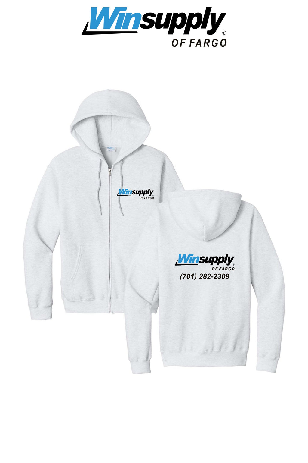 Port & Co™ Core Fleece Full-Zip Hooded Sweatshirt - Winsupply of Fargo
