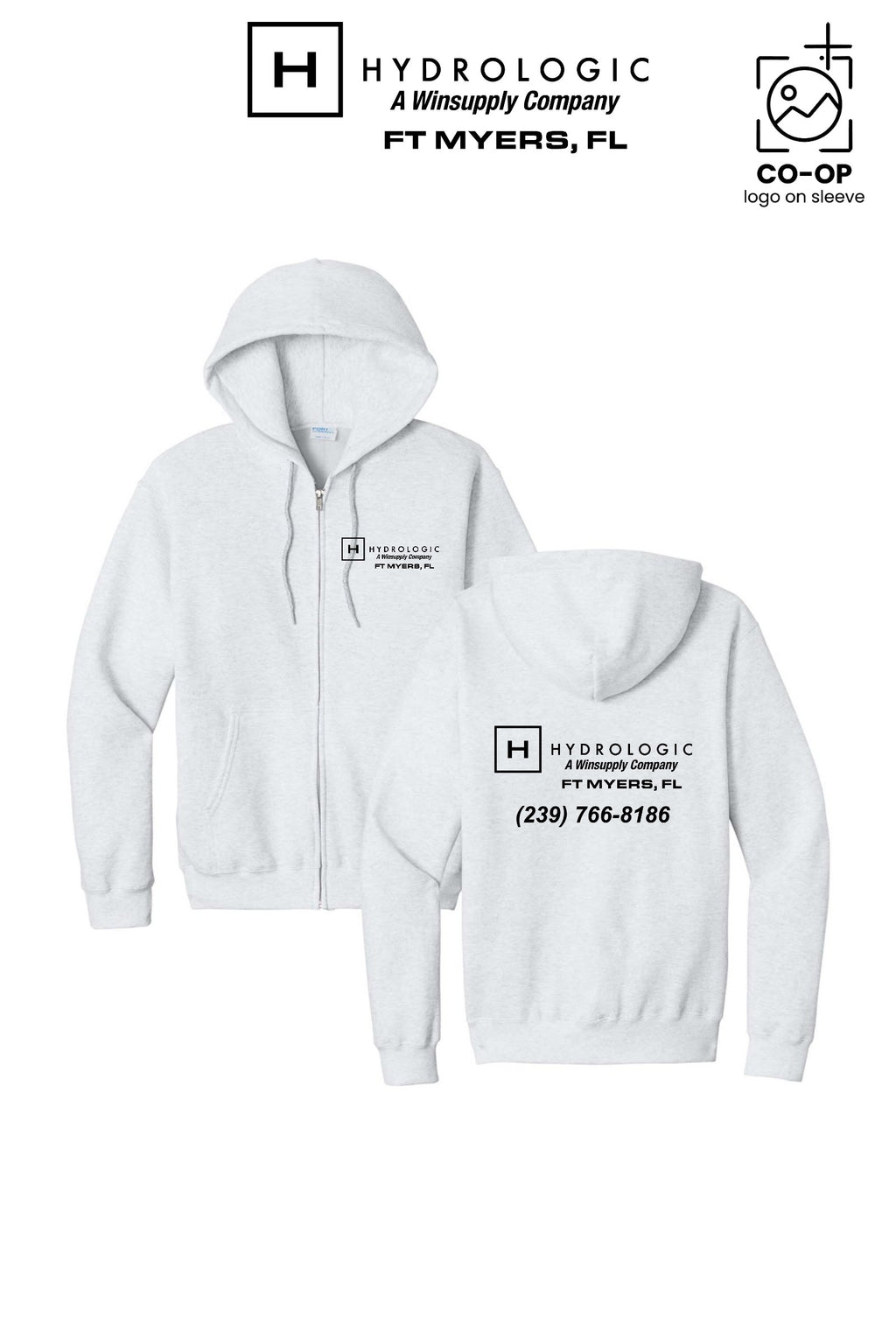 Port & Co™ Core Fleece Full-Zip Hooded Sweatshirt - Winsupply Ft Myers FL Co.