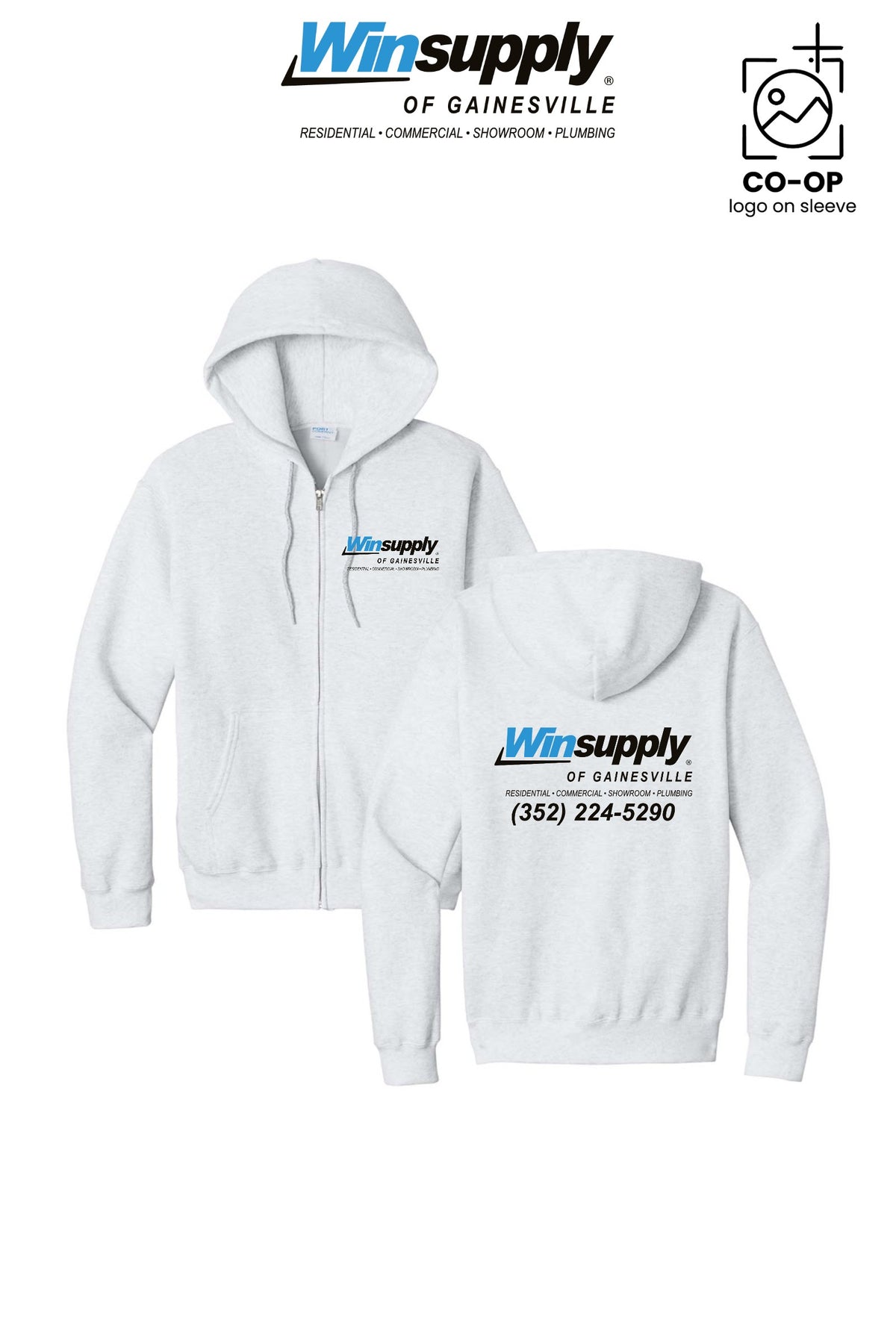 Port & Co™ Core Fleece Full-Zip Hooded Sweatshirt - Winsupply of Gainesville
