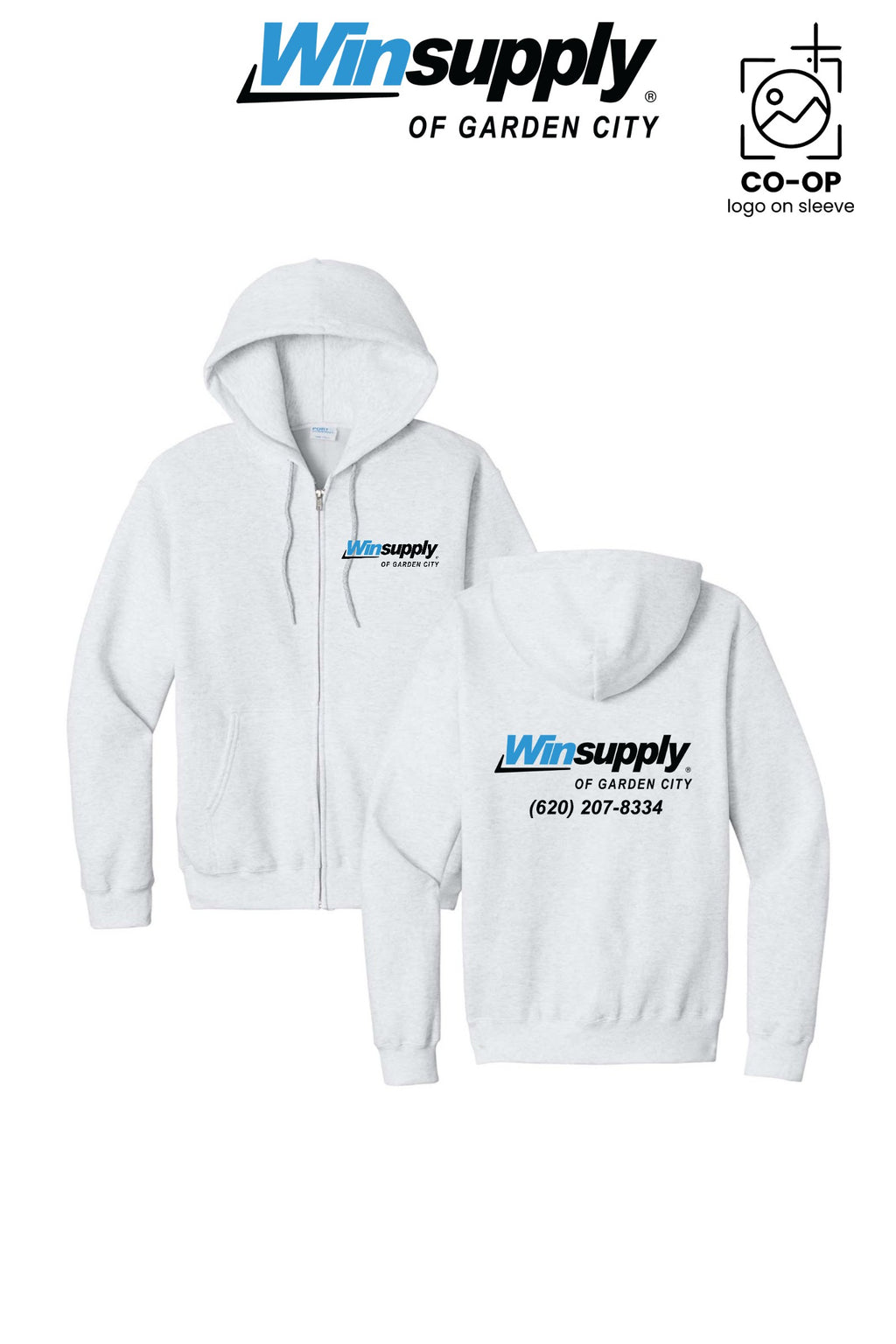 Port & Co™ Core Fleece Full-Zip Hooded Sweatshirt - Winsupply Garden City KS Co.
