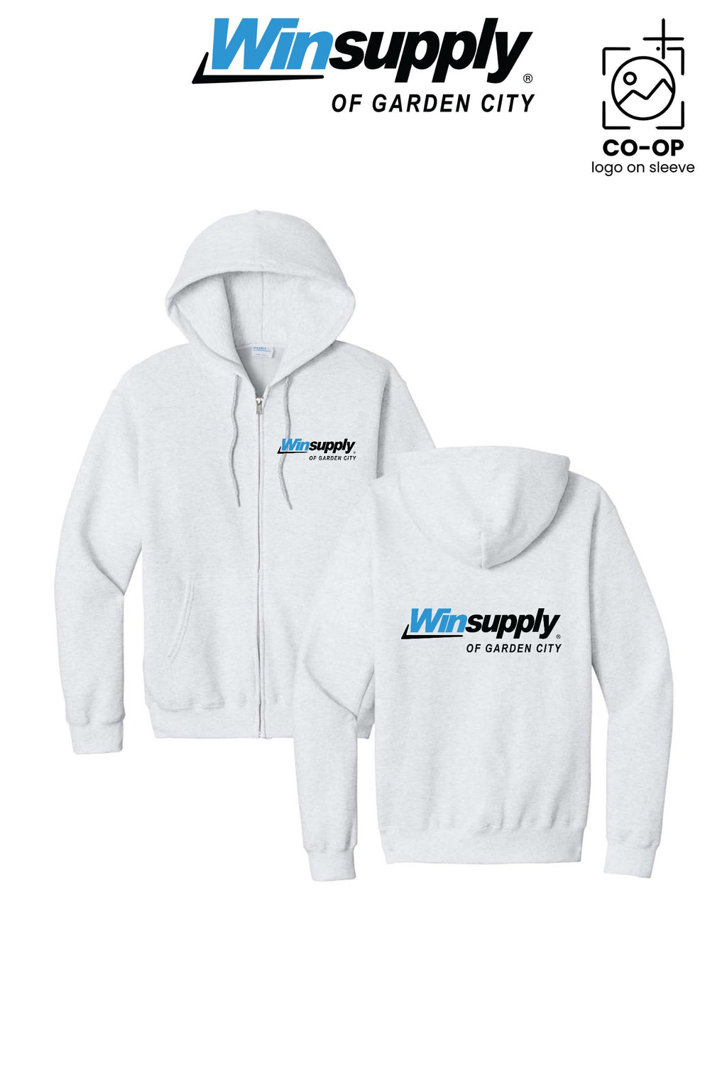 Port & Co™ Core Fleece Full-Zip Hooded Sweatshirt - Winsupply Garden City KS Co.