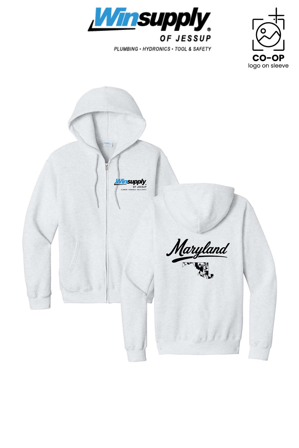 Port & Co™ Core Fleece Full-Zip Hooded Sweatshirt - Winsupply of Jessup
