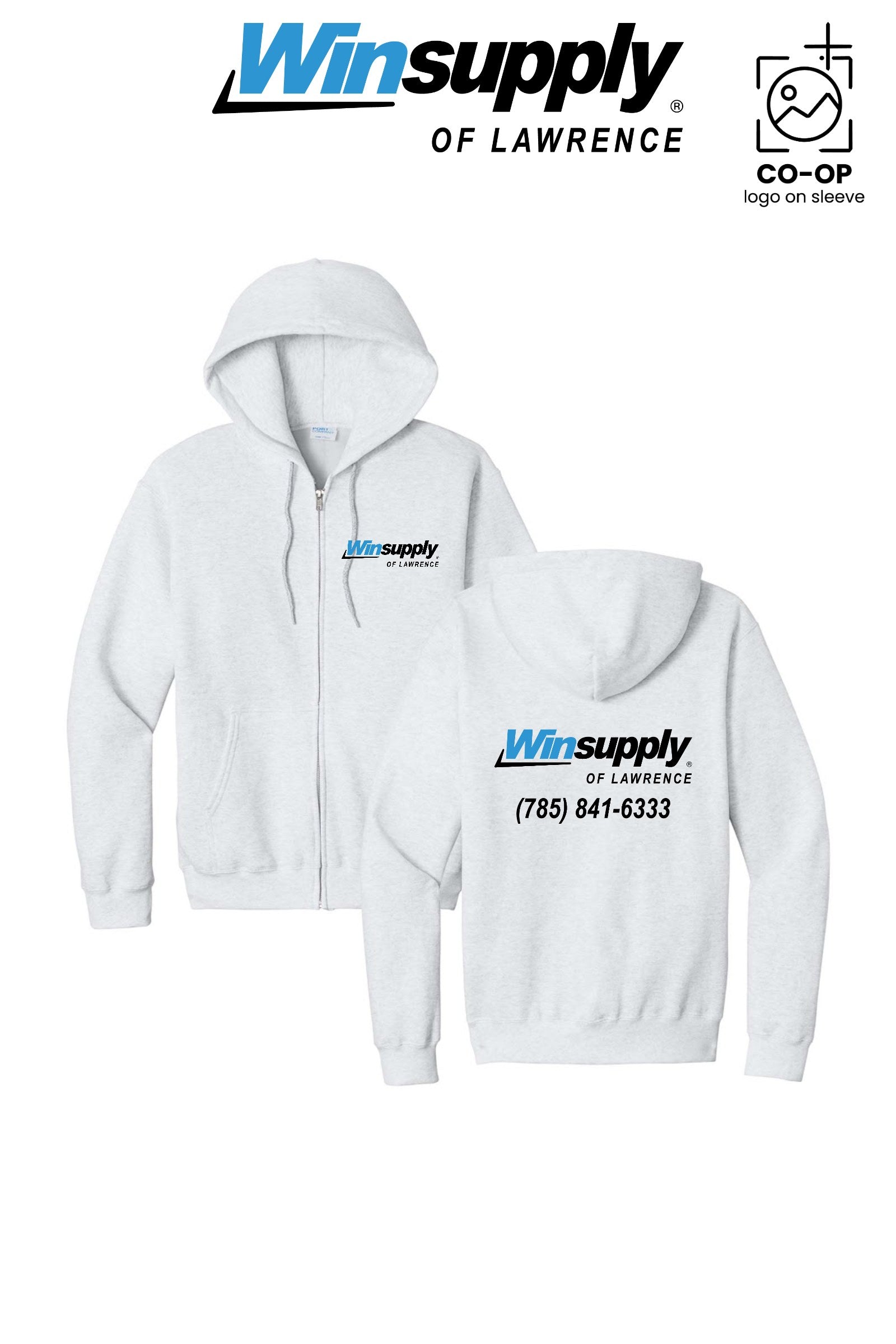 Port & Co™ Core Fleece Full-Zip Hooded Sweatshirt - Winsupply of Lawrence