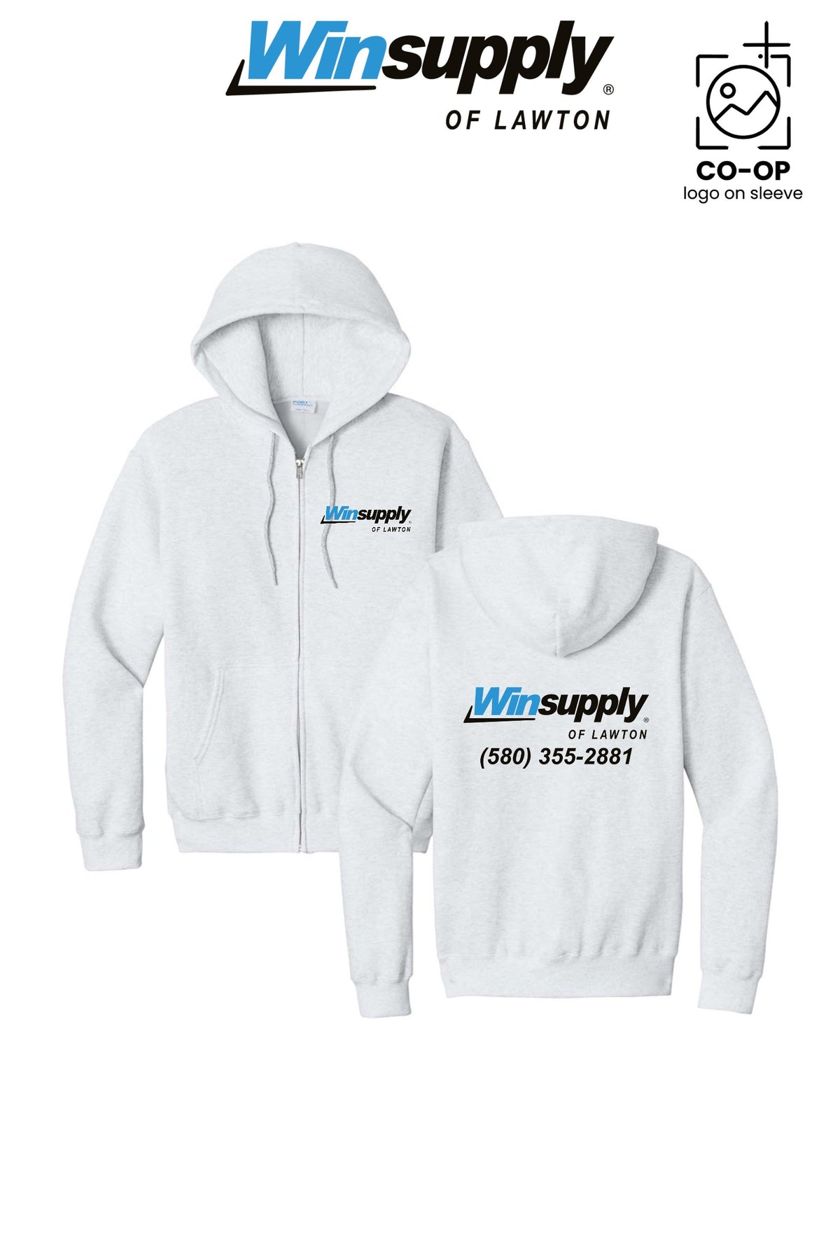 Port & Co™ Core Fleece Full-Zip Hooded Sweatshirt - Winsupply of Lawton