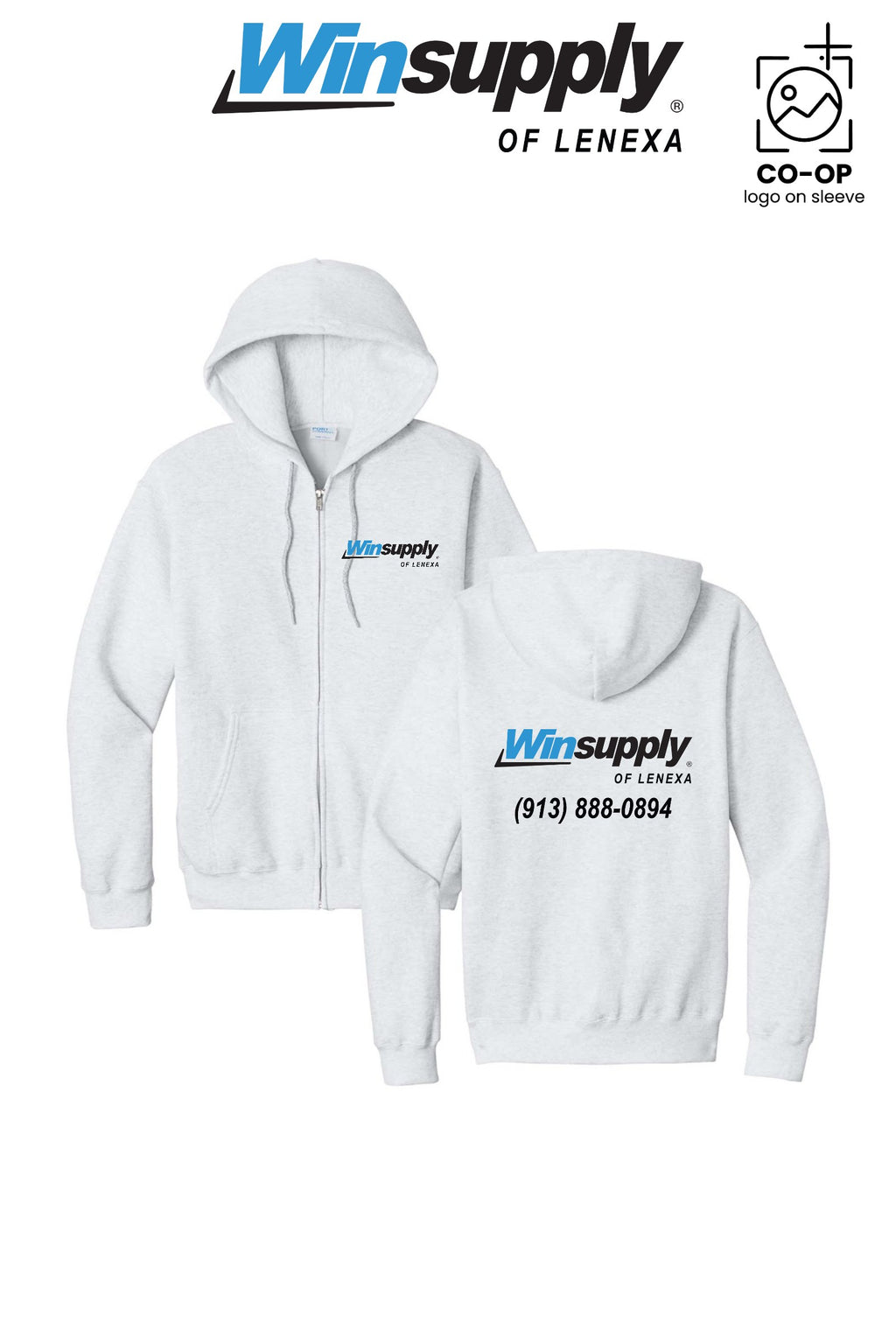 Port & Co™ Core Fleece Full-Zip Hooded Sweatshirt - Winsupply of Lenexa