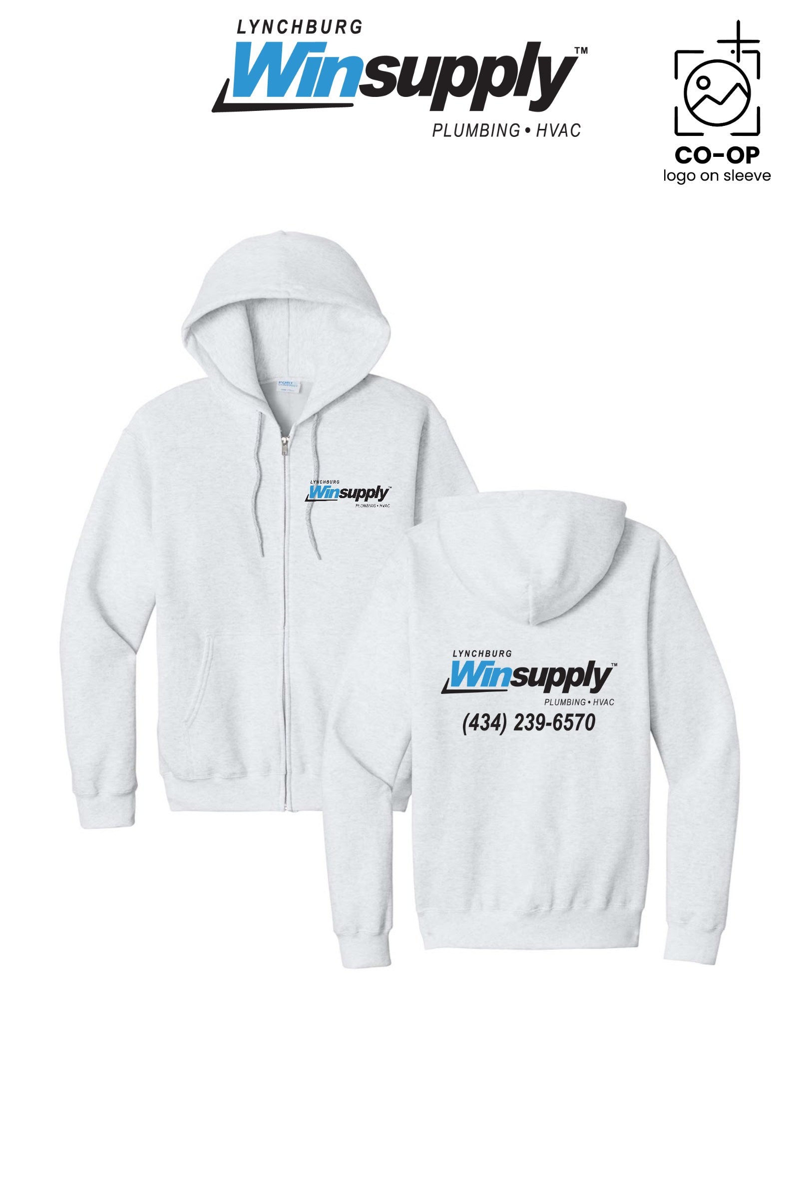 Port & Co™ Core Fleece Full-Zip Hooded Sweatshirt - Lynchburg Winsupply