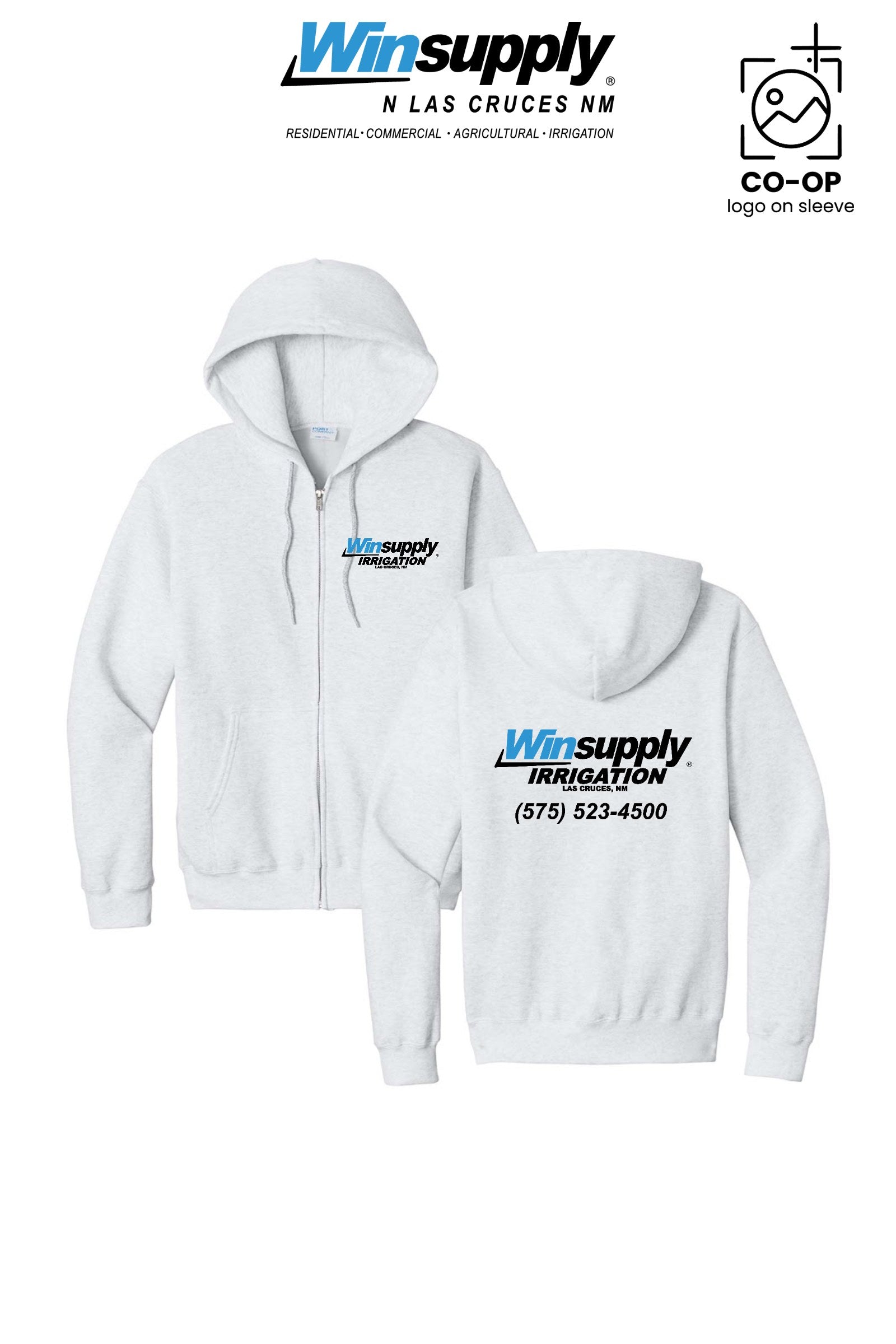Port & Co™ Core Fleece Full-Zip Hooded Sweatshirt - Winsupply N Las Cruces NM