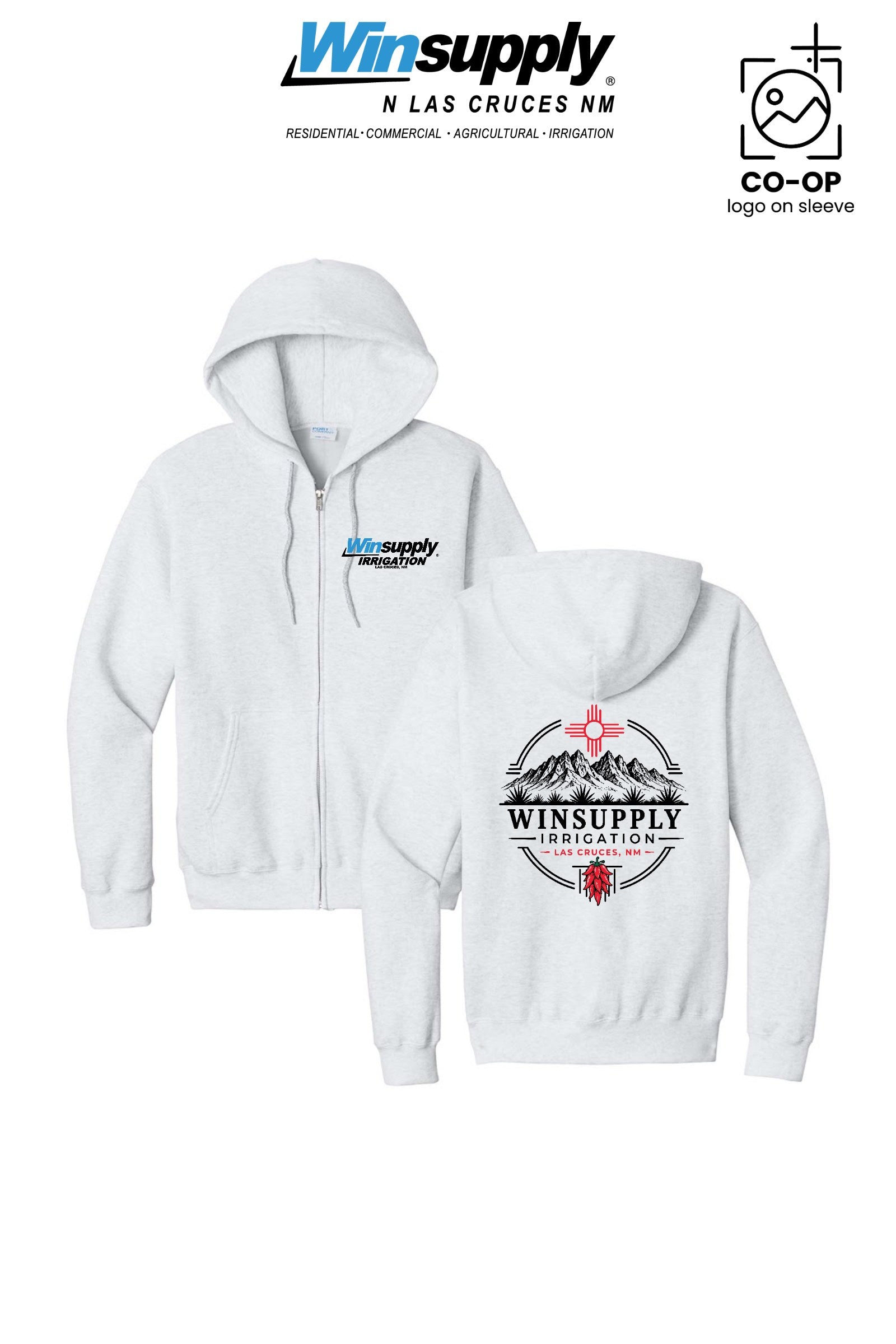 Port & Co™ Core Fleece Full-Zip Hooded Sweatshirt - Winsupply N Las Cruces NM