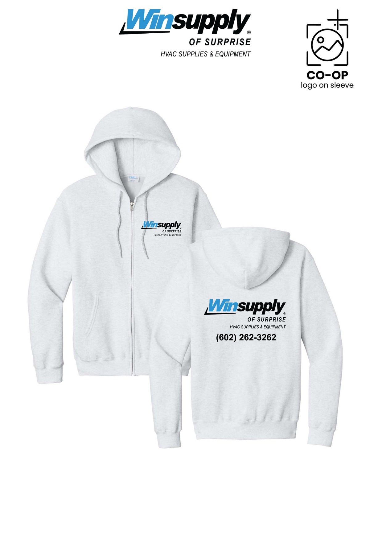 Port & Co™ Core Fleece Full-Zip Hooded Sweatshirt - Winsupply of Surprise