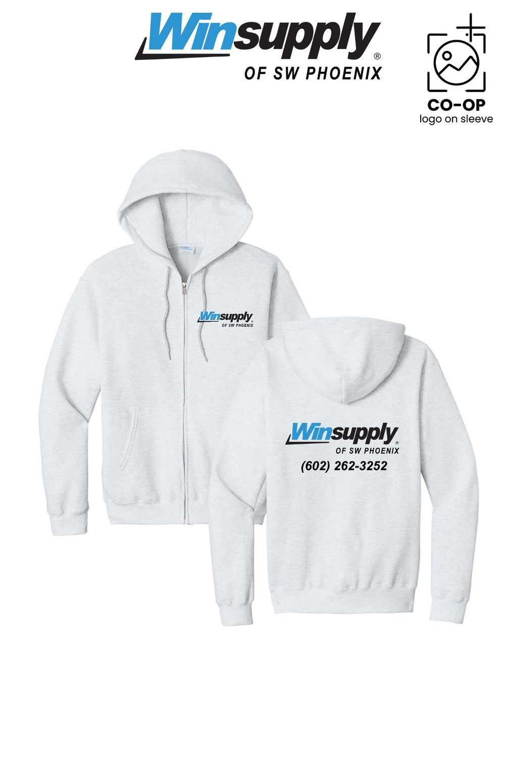 Port & Co™ Core Fleece Full-Zip Hooded Sweatshirt - Winsupply of SW Phoenix