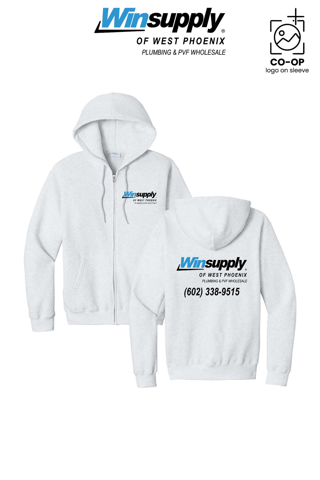 Port & Co™ Core Fleece Full-Zip Hooded Sweatshirt - Winsupply of West Phoenix