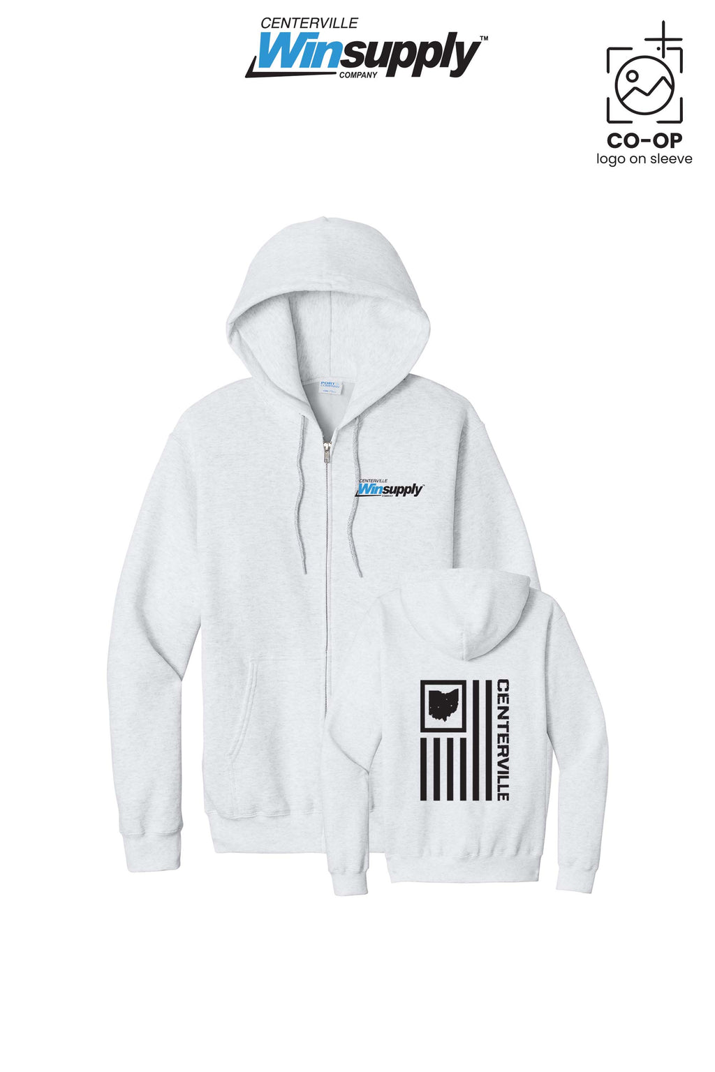 Port & Co™ Core Fleece Full-Zip Hooded Sweatshirt - Winsupply Centerville OH