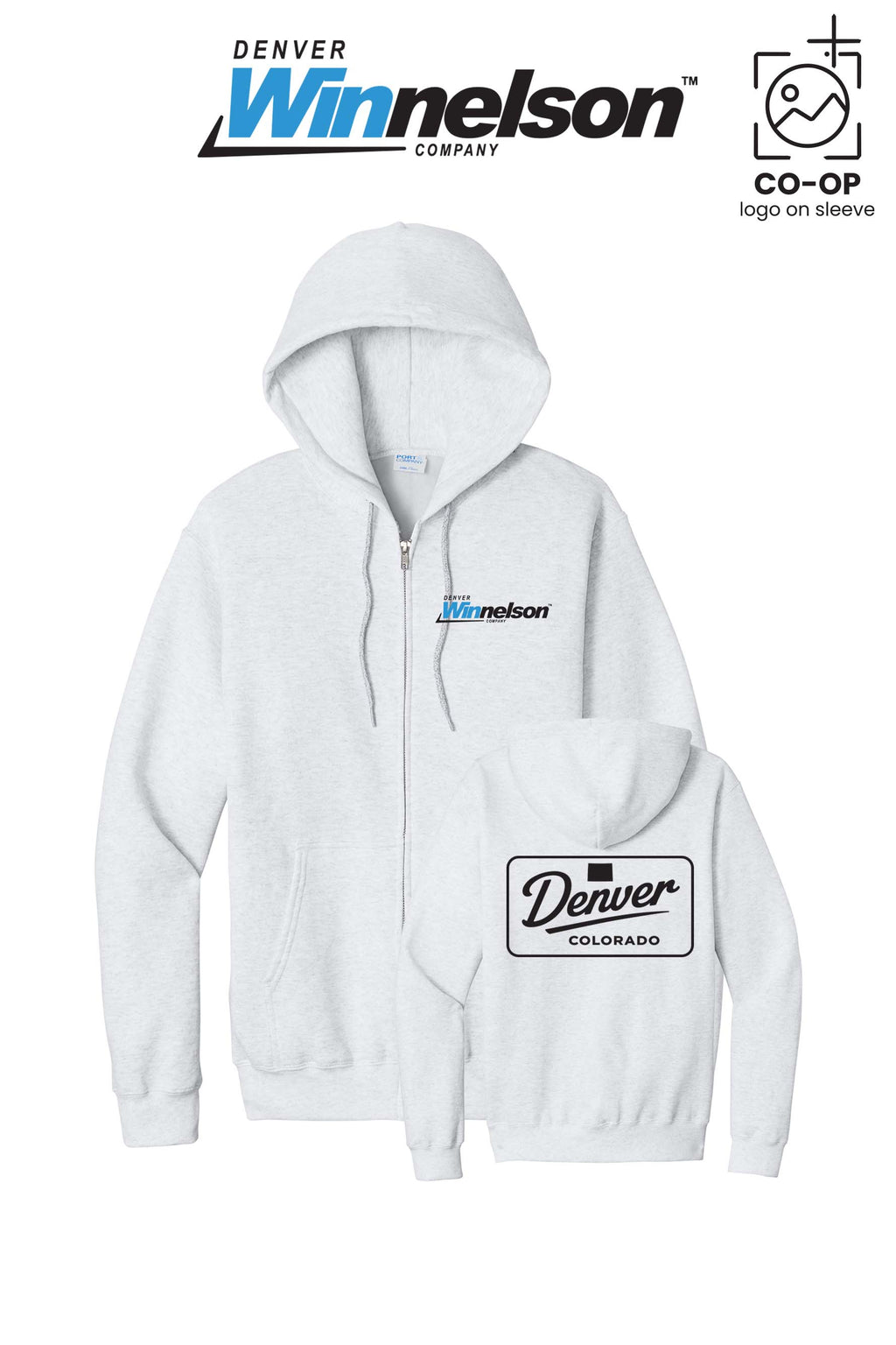 Port & Co™ Core Fleece Full-Zip Hooded Sweatshirt - Denver Winnelson