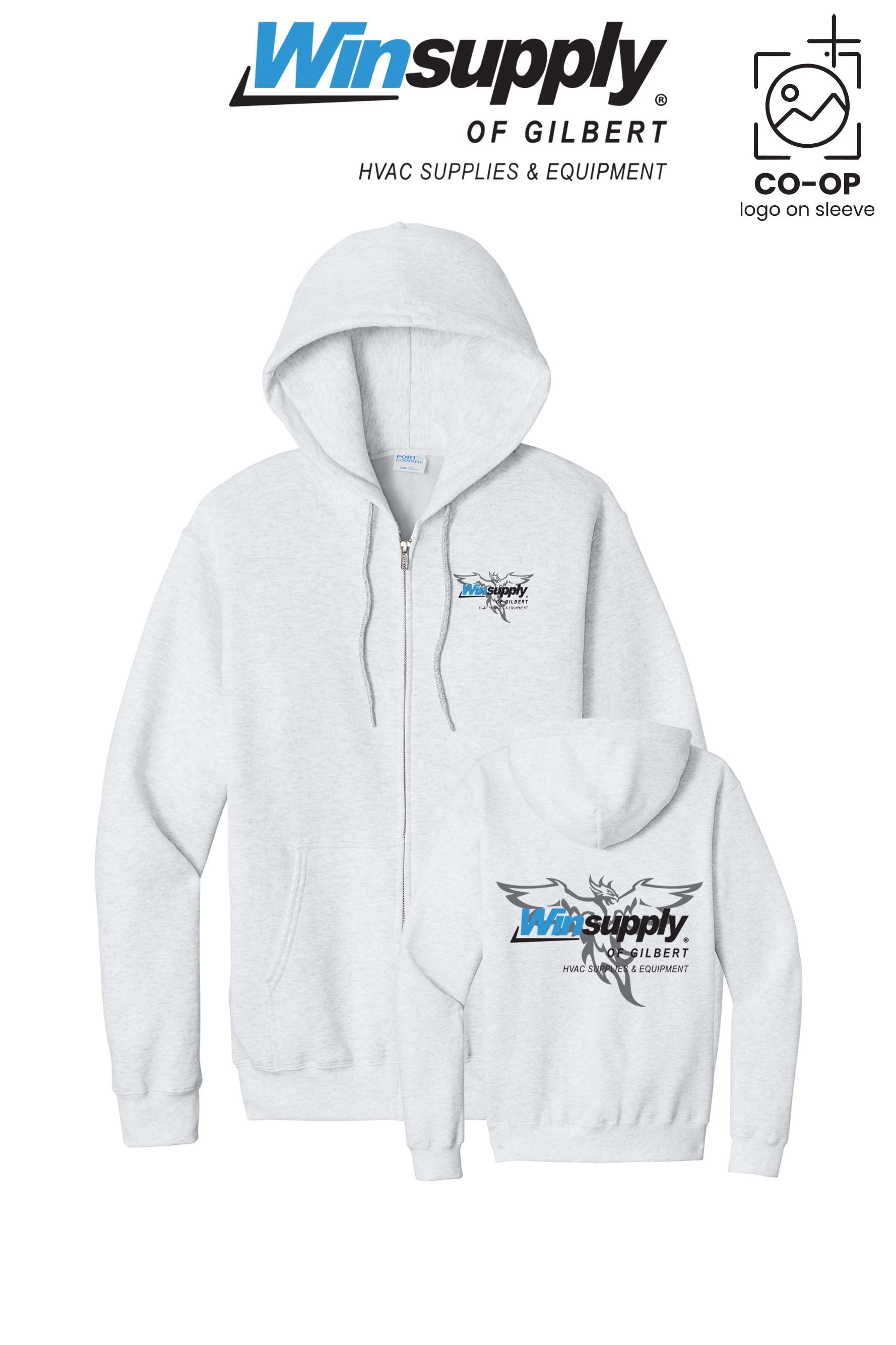 Port & Co™ Core Fleece Full-Zip Hooded Sweatshirt - Winsupply of Gilbert