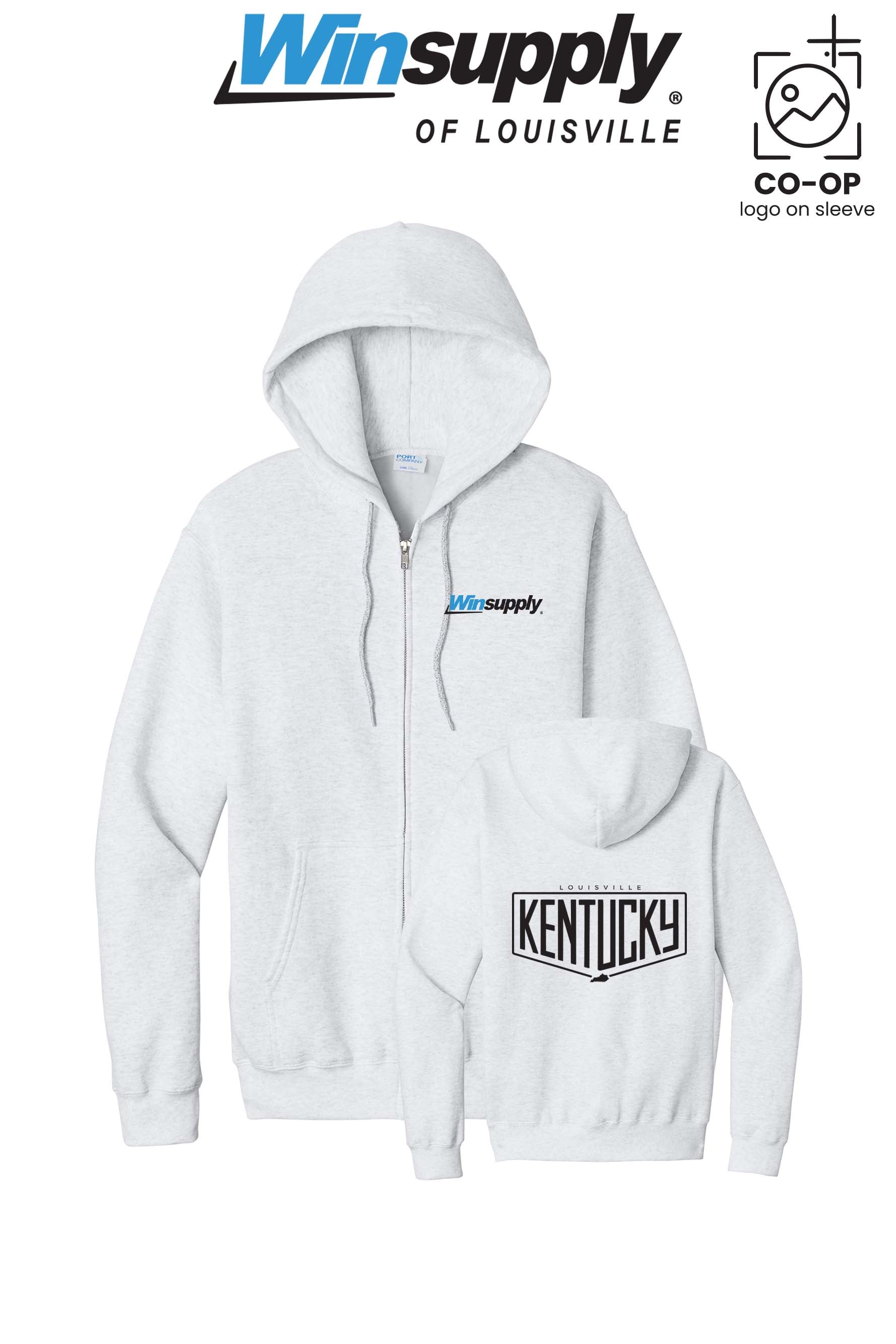 Port & Co™ Core Fleece Full-Zip Hooded Sweatshirt - Winsupply of Louisville KY