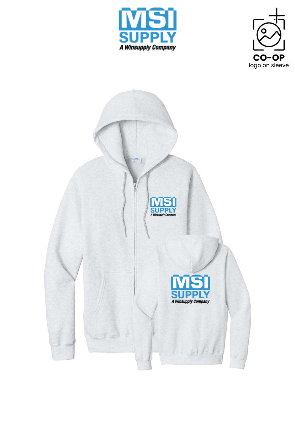 Port & Co™ Core Fleece Full-Zip Hooded Sweatshirt - MSI Supply Houston