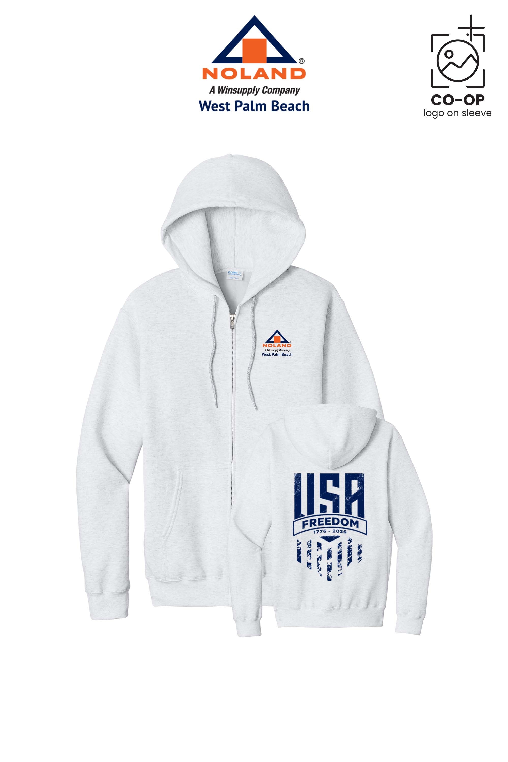 Port & Co™ Core Fleece Full-Zip Hooded Sweatshirt - Noland West Palm Beach